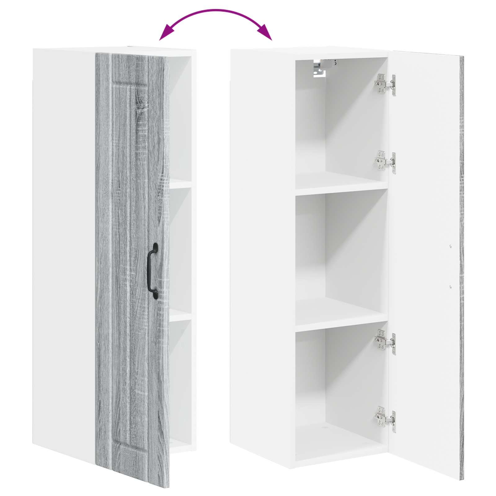 Ormar za Zid Lucca Siva sonoma 30 x 31 x 100 cm