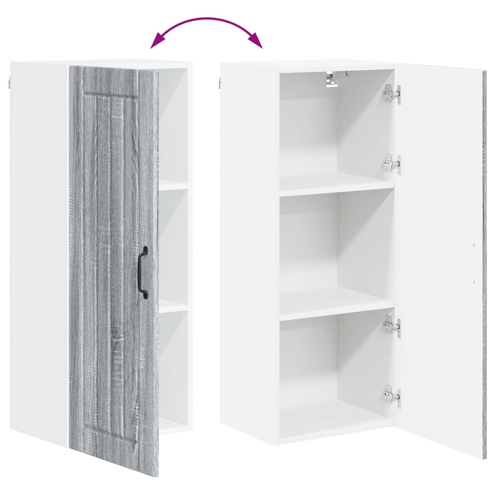 Ormar za Zid Lucca Siva sonoma 40 x 31 x 100 cm