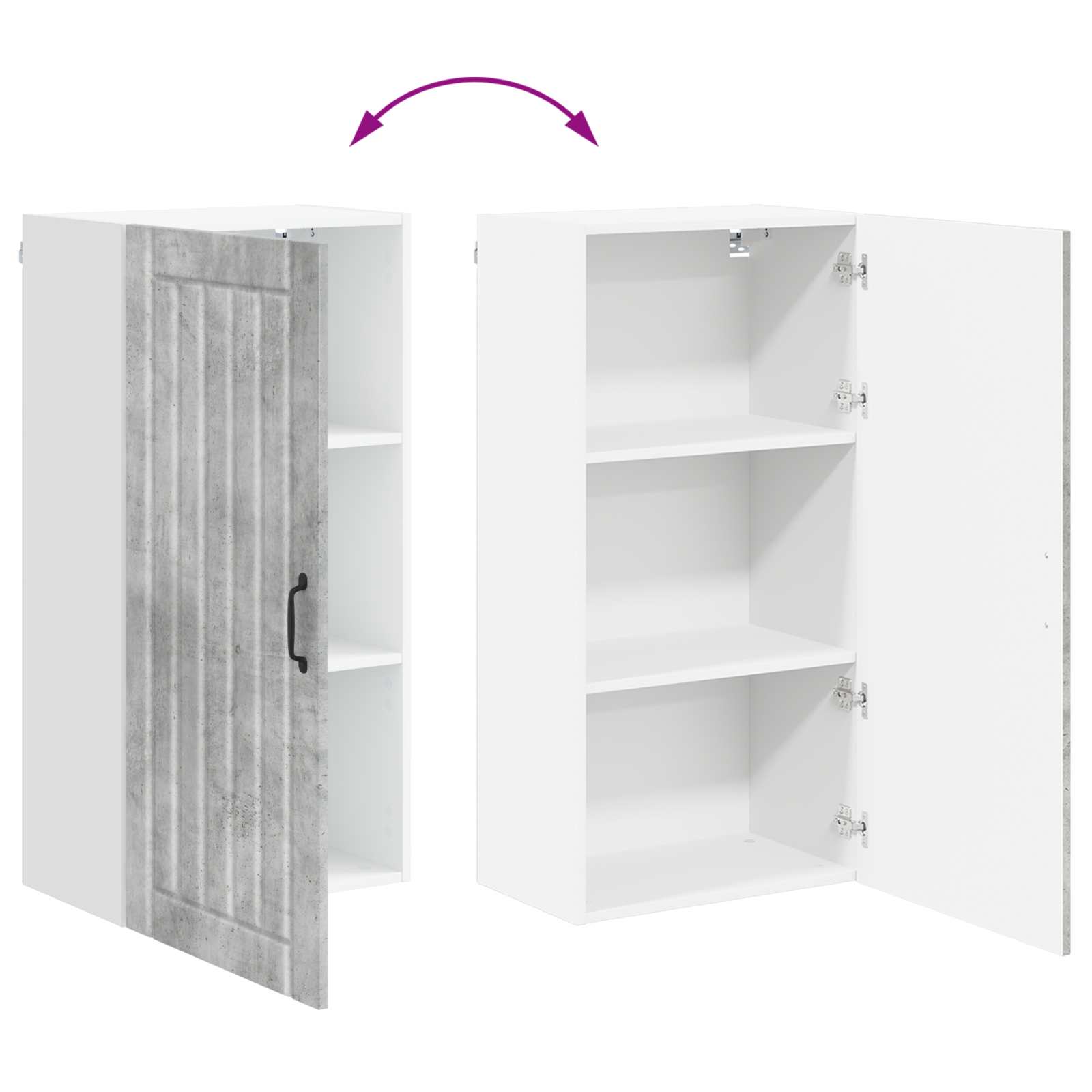 Ormar za Zid Lucca Betonska siva 50 x 31 x 100 cm