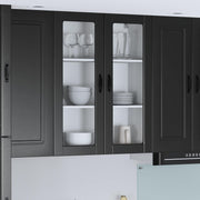Zidni stakleni ormarić Lucca Crna 80 x 31 x 100 cm