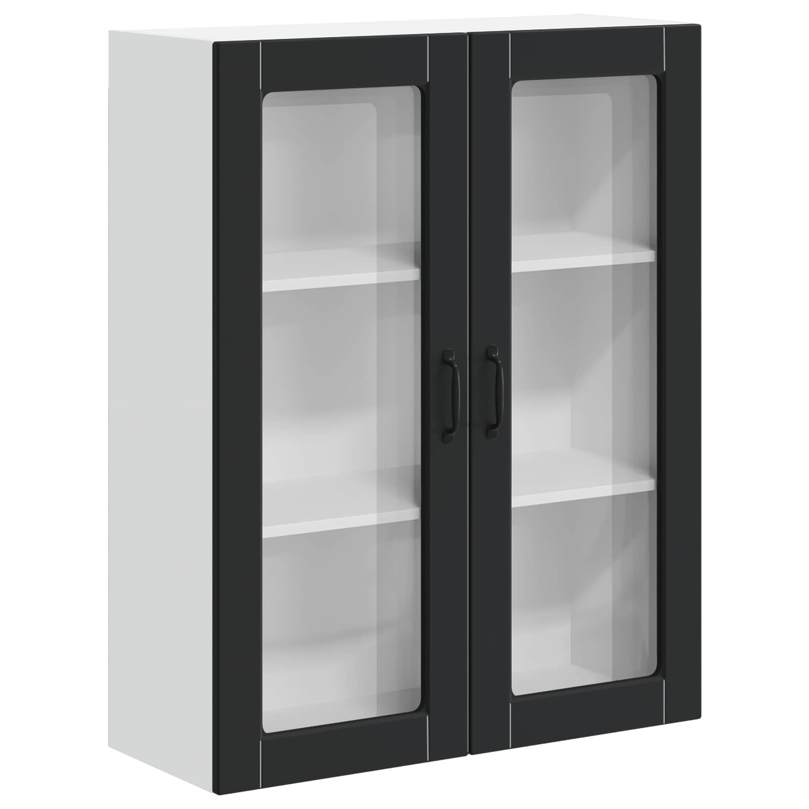 Zidni stakleni ormarić Lucca Crna 80 x 31 x 100 cm