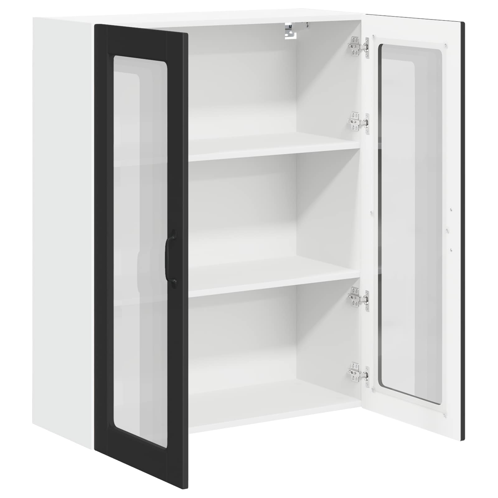 Zidni stakleni ormarić Lucca Crna 80 x 31 x 100 cm