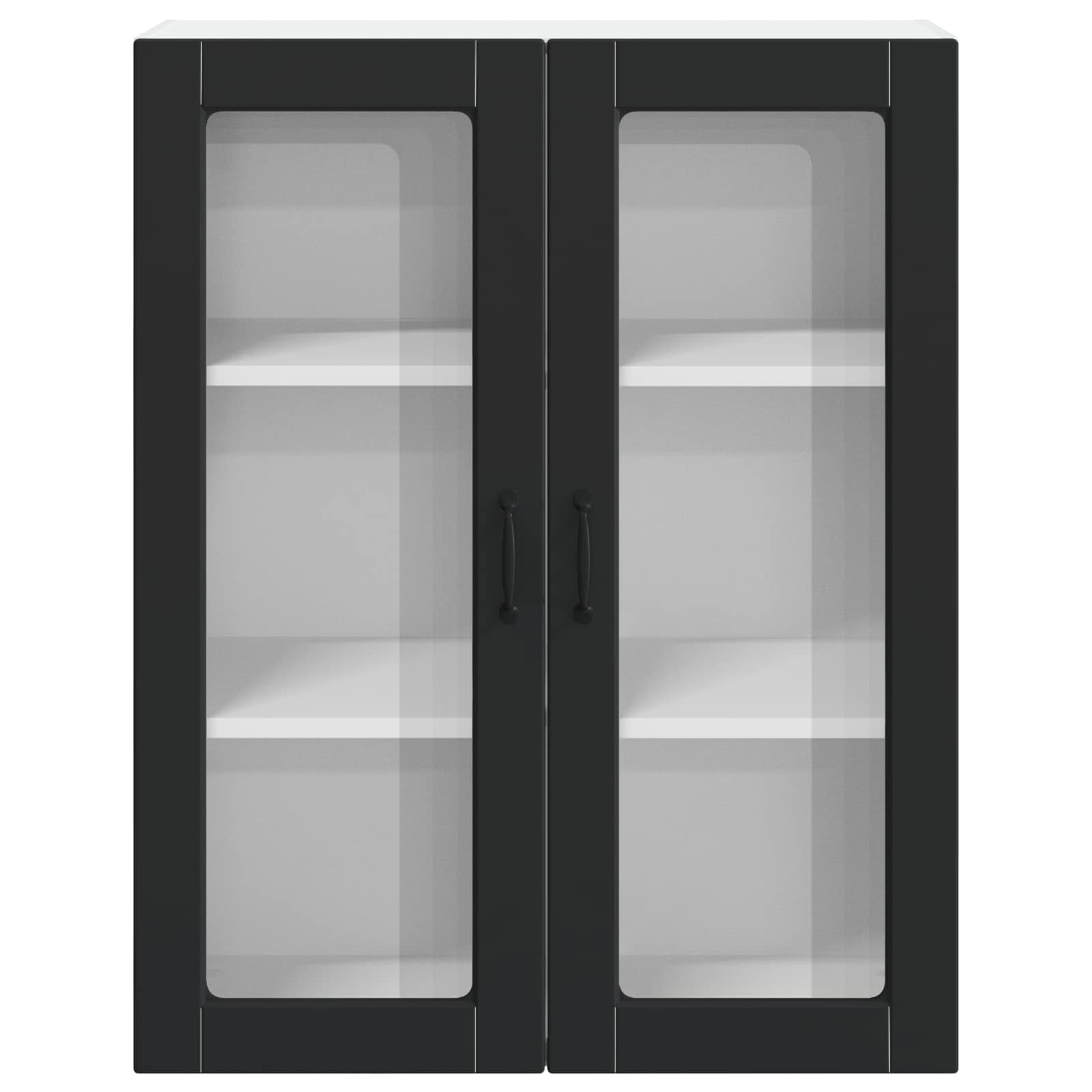 Zidni stakleni ormarić Lucca Crna 80 x 31 x 100 cm