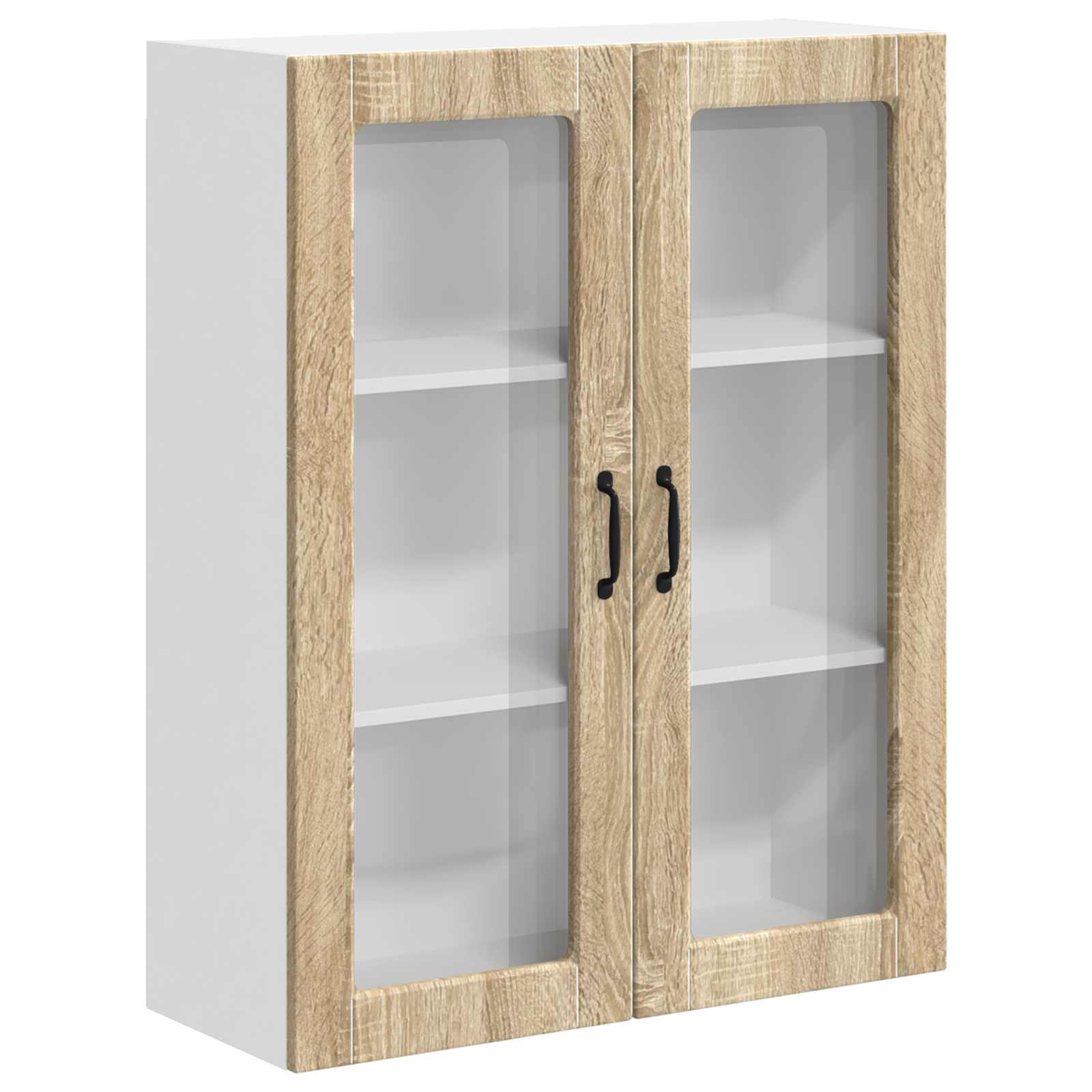 Zidni stakleni ormarić Lucca Hrast sonoma 80 x 31 x 100 cm