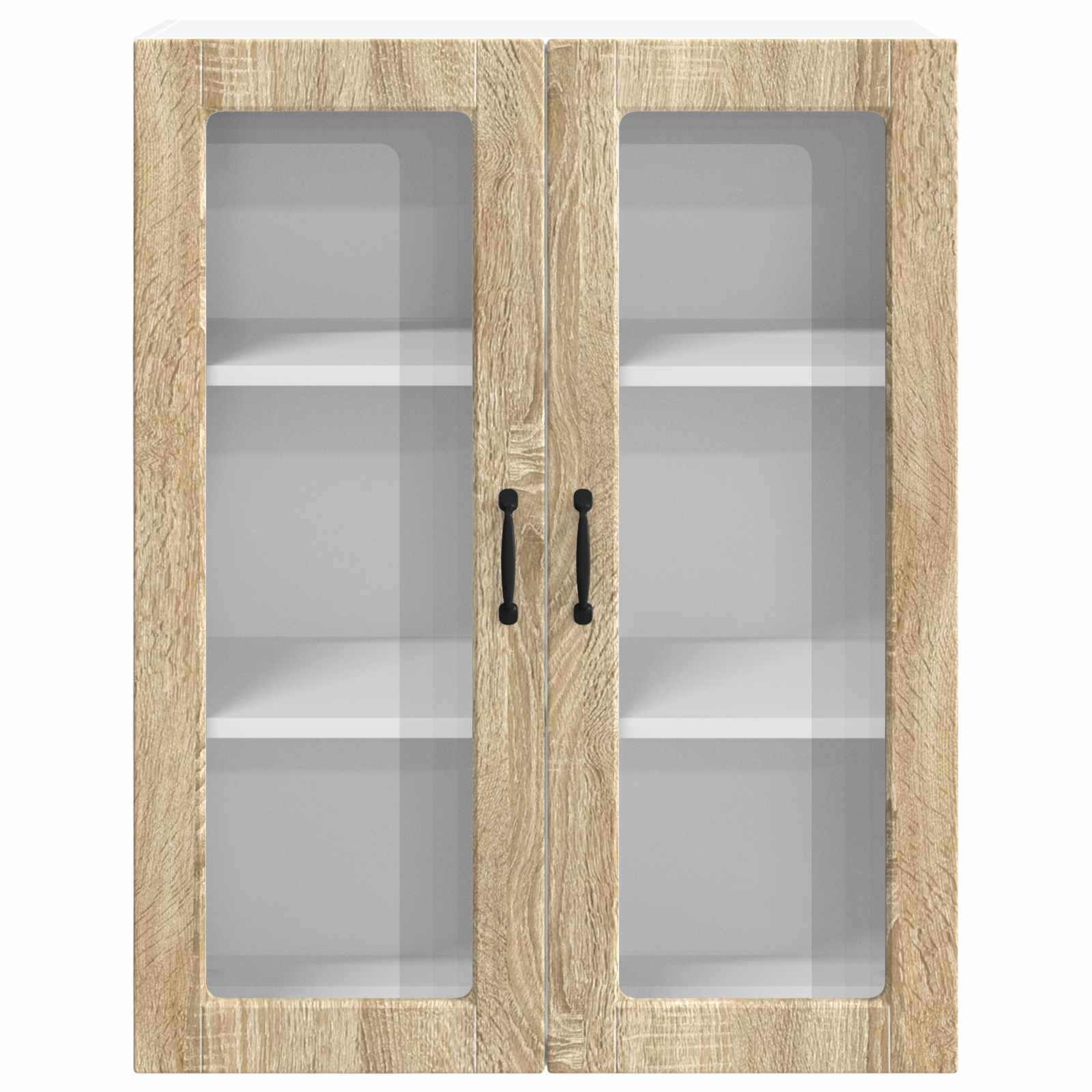 Zidni stakleni ormarić Lucca Hrast sonoma 80 x 31 x 100 cm