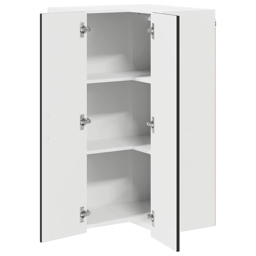 Zidni kutni ormar Lucca Crna 57 x 57 x 100 cm Konstruirano drvo