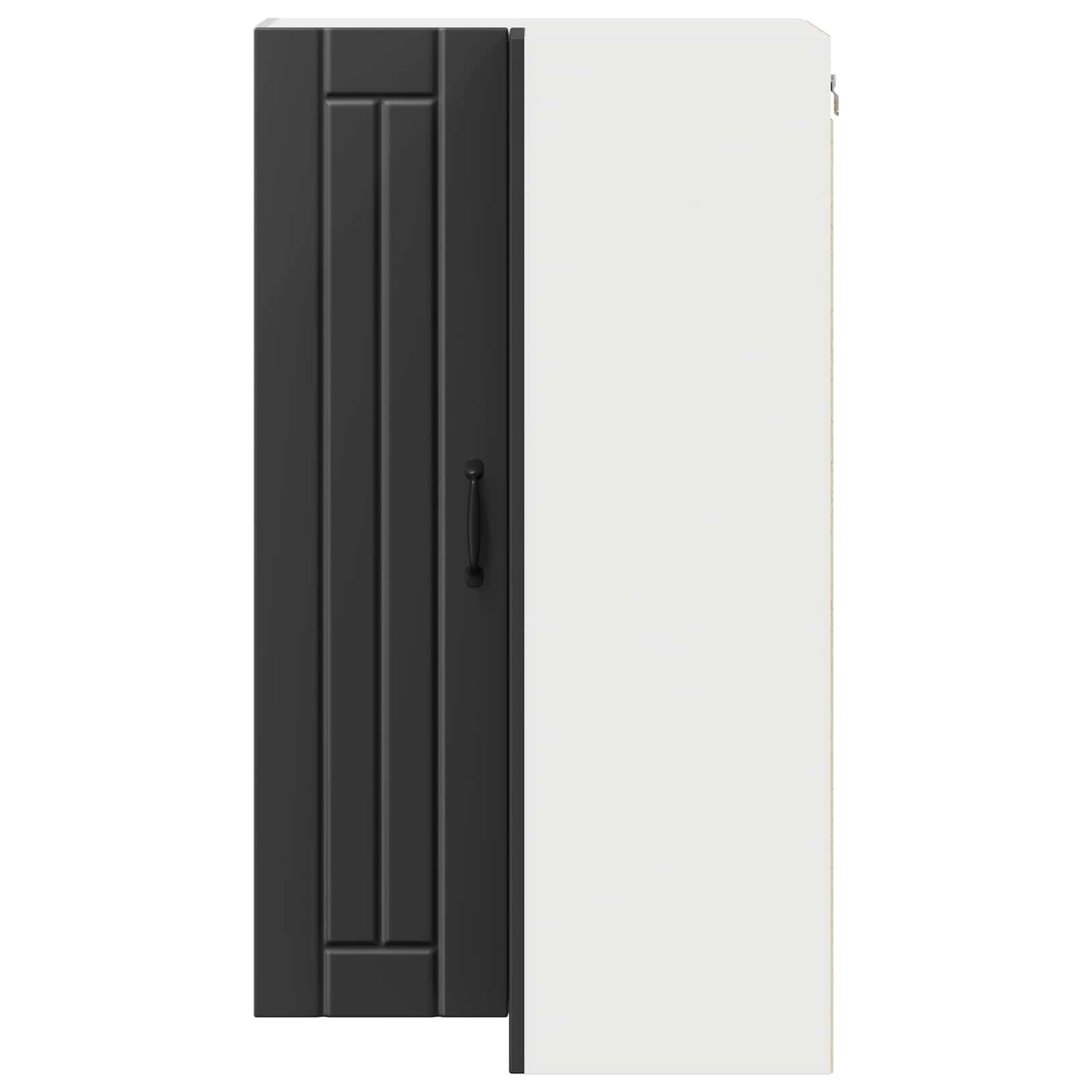 Zidni kutni ormar Lucca Crna 57 x 57 x 100 cm Konstruirano drvo