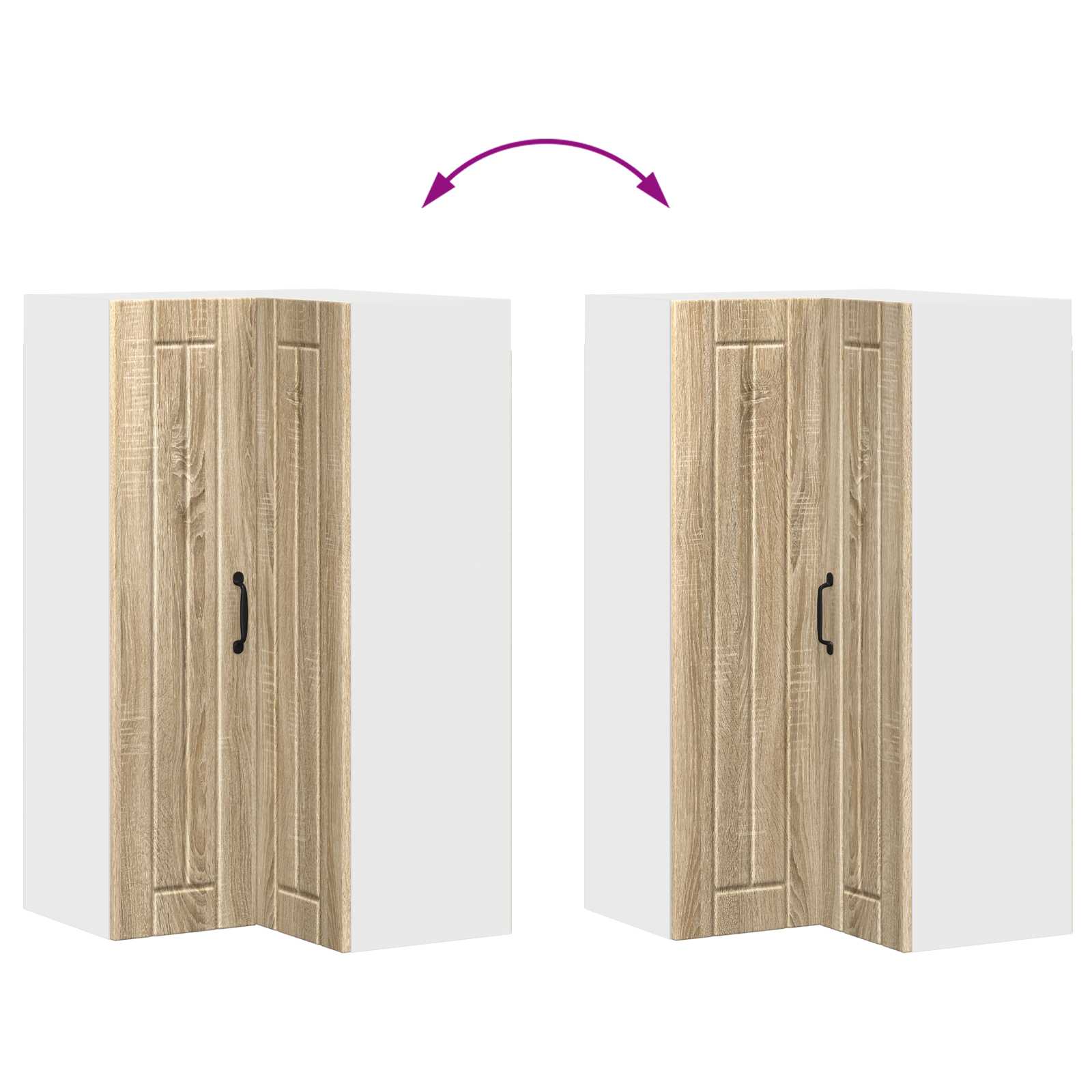 Zidni kutni ormar Lucca Hrast sonoma 57 x 57 x 100 cm