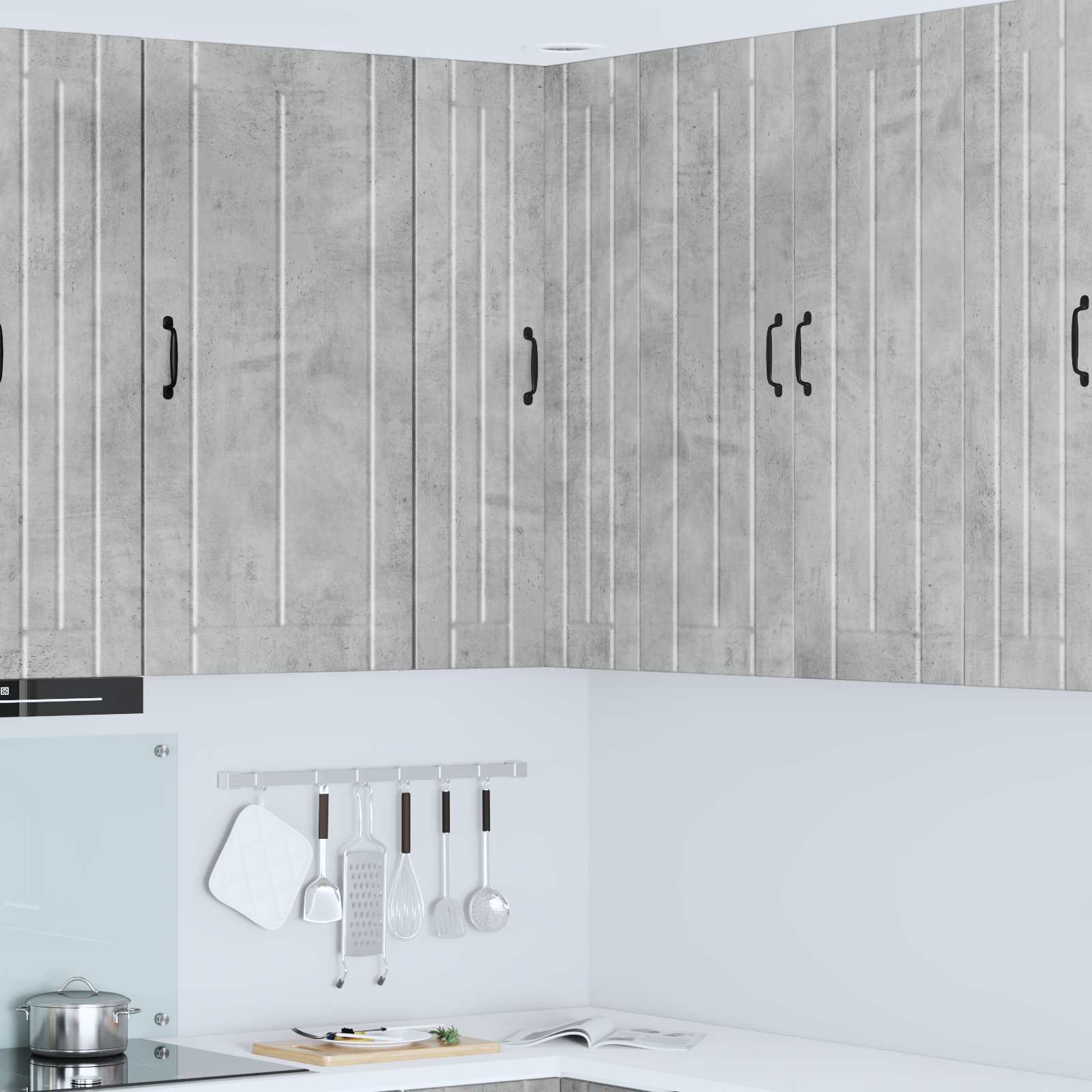 Zidni kutni ormar Lucca Betonska siva 57 x 57 x 100 cm