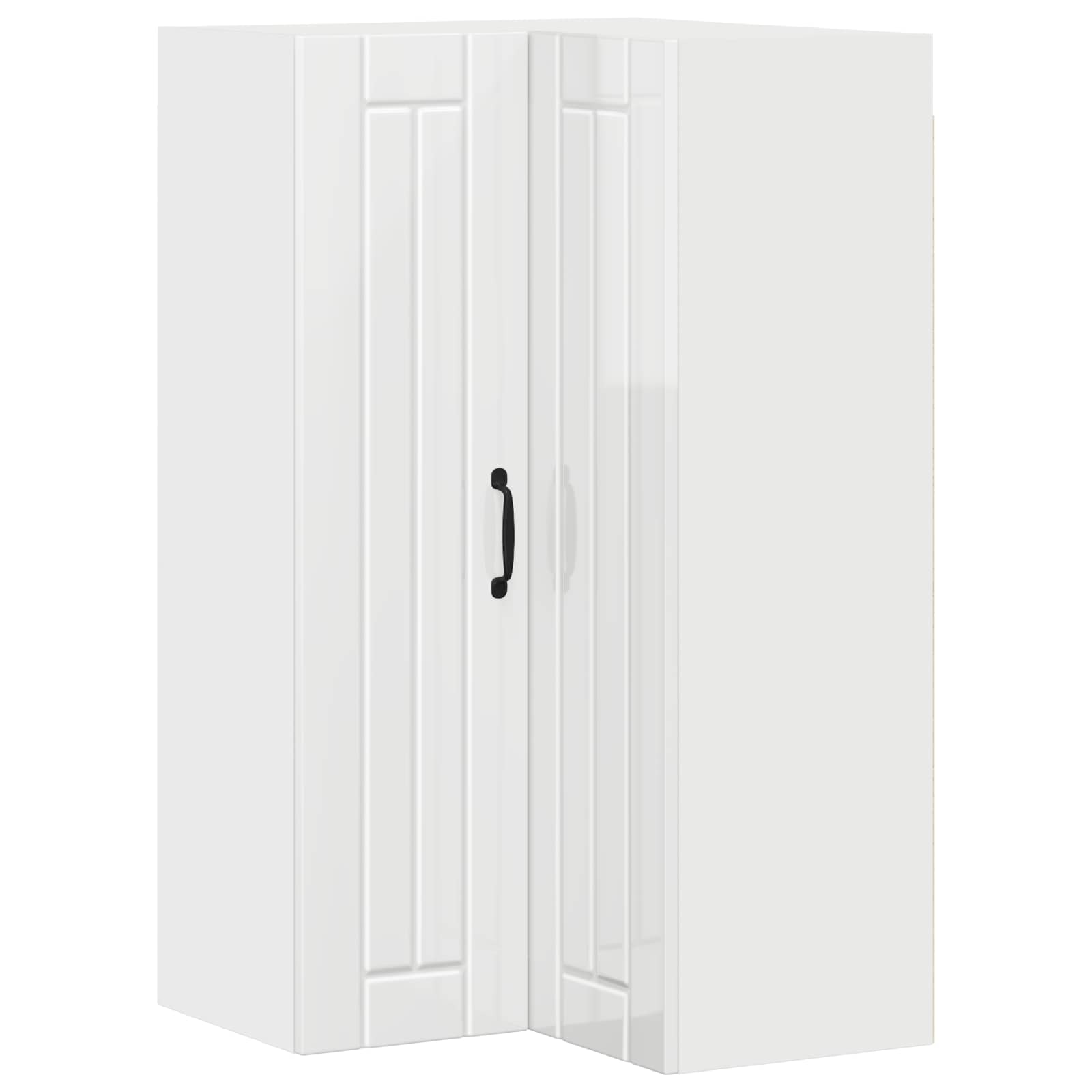 Zidni kutni ormar Lucca Bijela visokog sjaja 57 x 57 x 100 cm