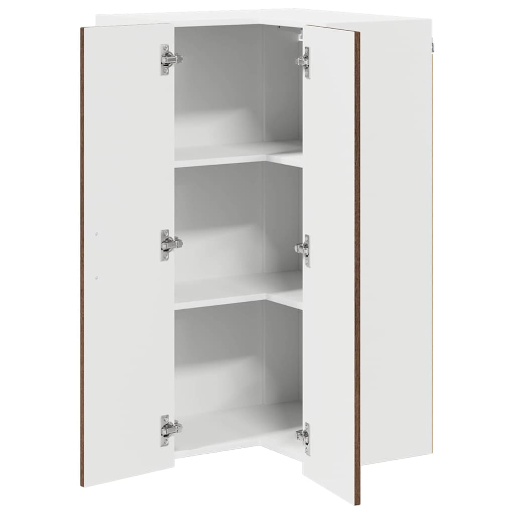 Zidni kutni ormar Lucca Smeđi hrast 57 x 57 x 100 cm