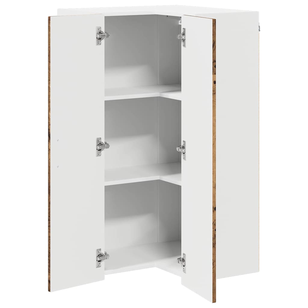 Zidni kutni ormar Lucca Staro drvo 57 x 57 x 100 cm