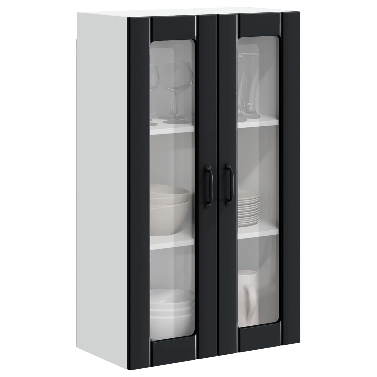 Zidni stakleni ormarić Lucca Crna 60 x 31 x 100 cm