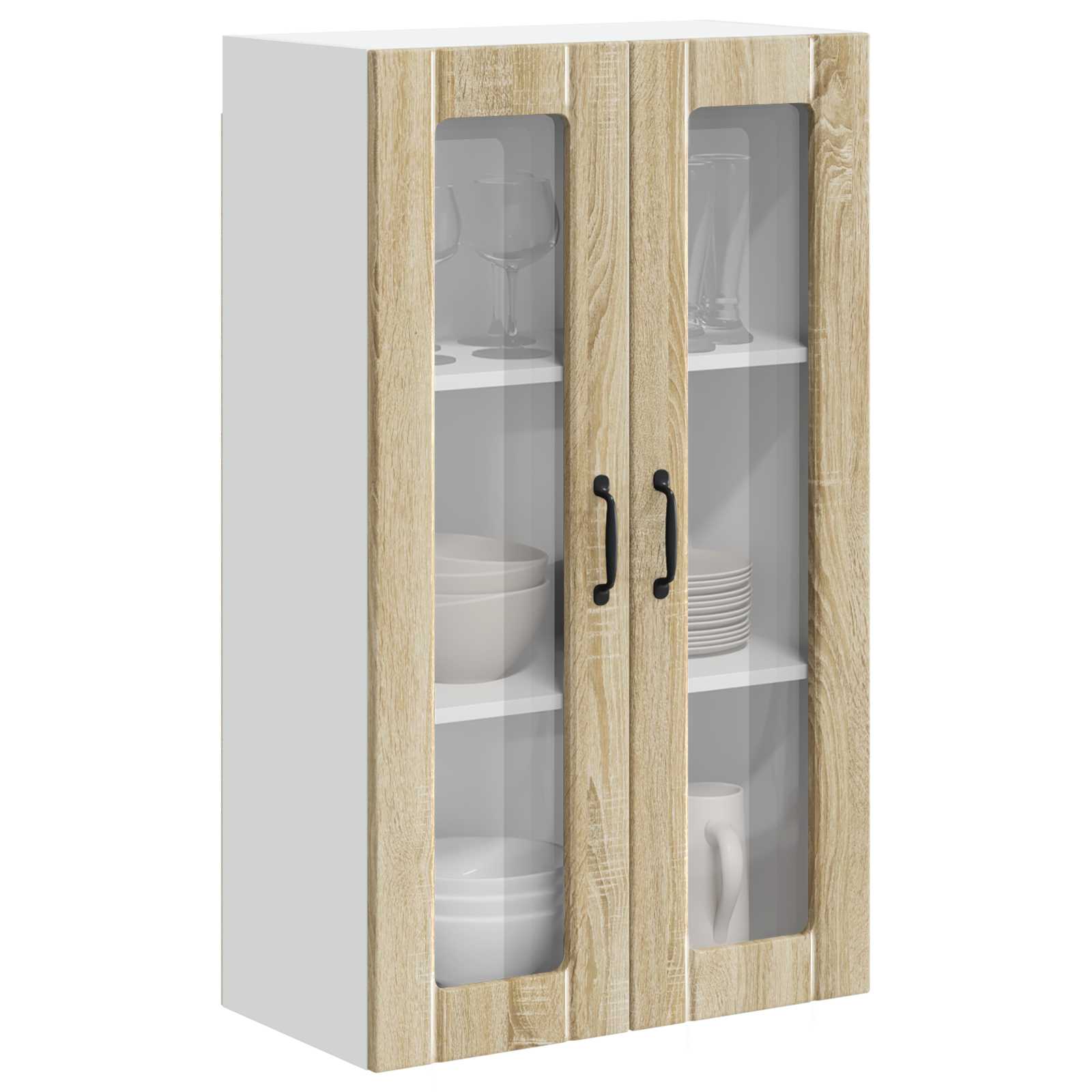 Zidni stakleni ormarić Lucca Hrast sonoma 60 x 31 x 100 cm