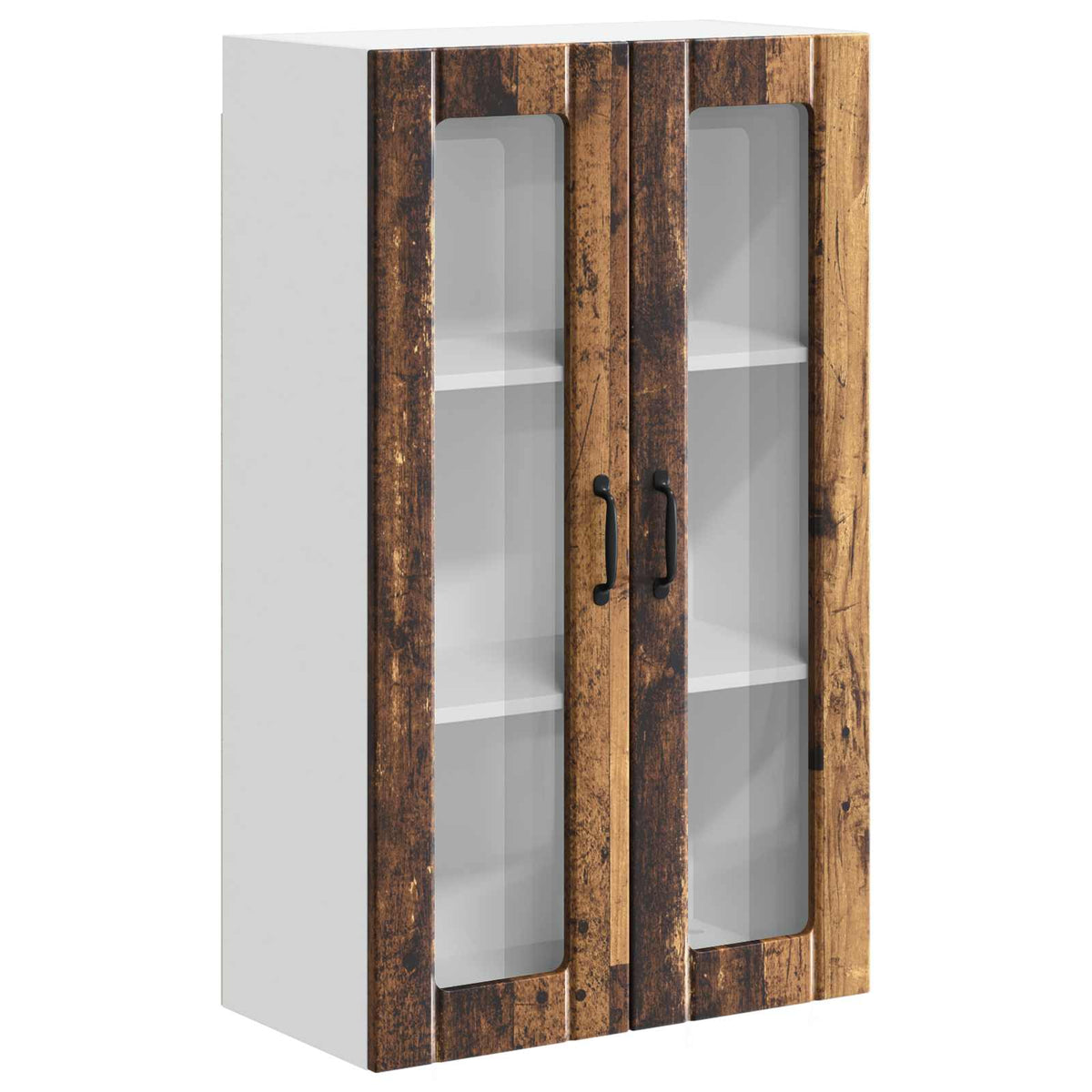 Zidni stakleni ormarić Lucca Staro drvo 60 x 31 x 100 cm