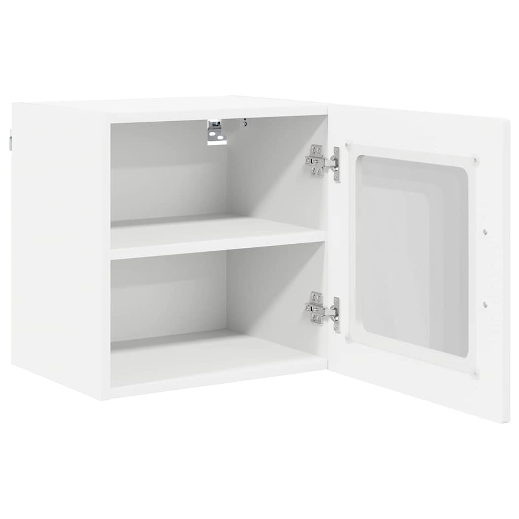 Zidni stakleni ormarić 2 pcs Bijelo 40 x 31 x 40 cm