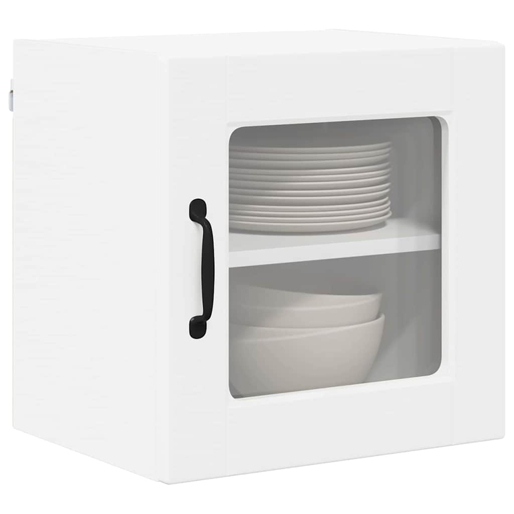 Zidni stakleni ormarić 2 pcs Bijelo 40 x 31 x 40 cm