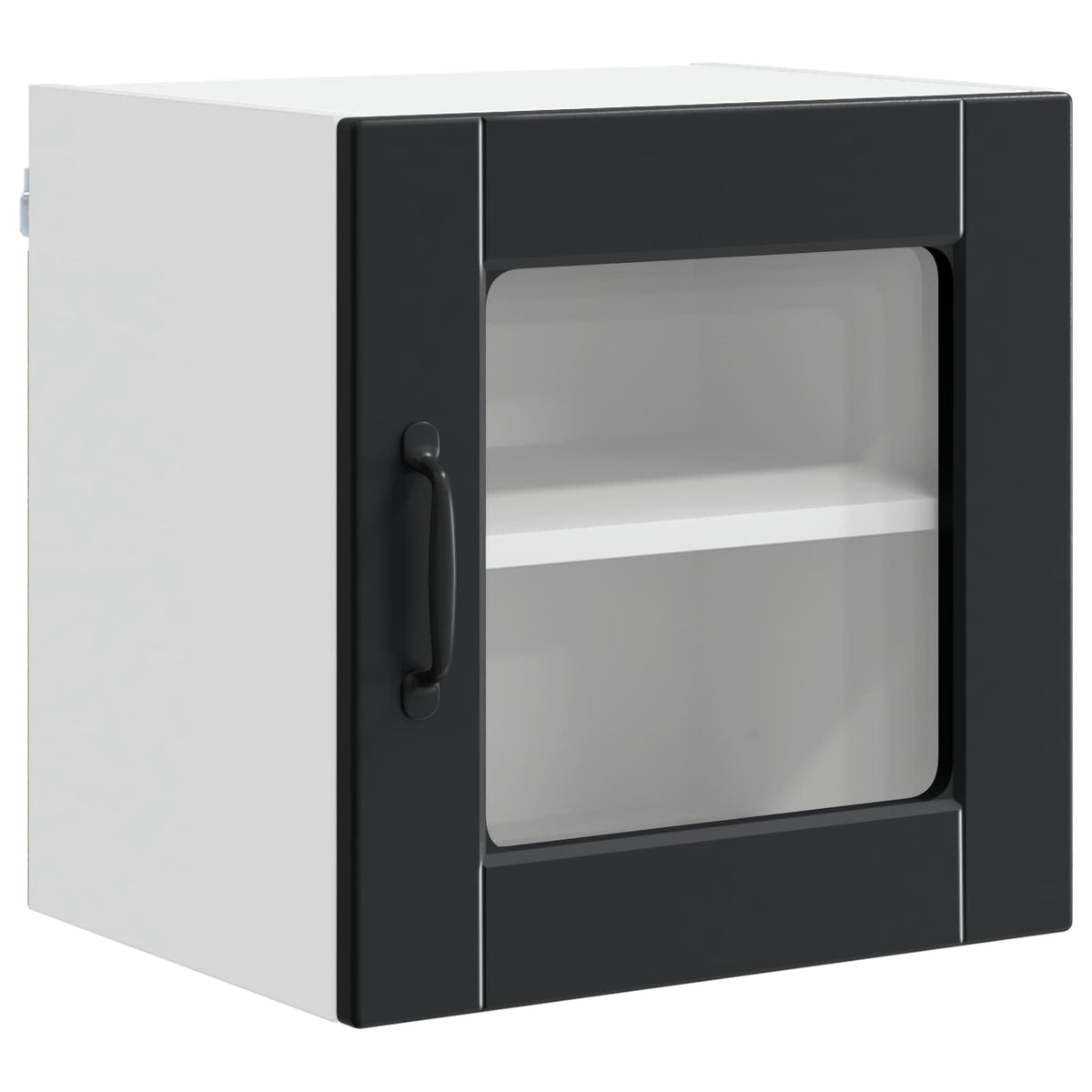 Zidni stakleni ormarić 2 pcs Crna 40 x 31 x 40 cm