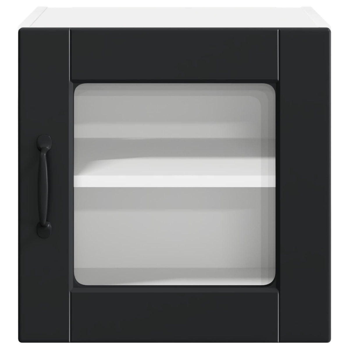 Zidni stakleni ormarić 2 pcs Crna 40 x 31 x 40 cm