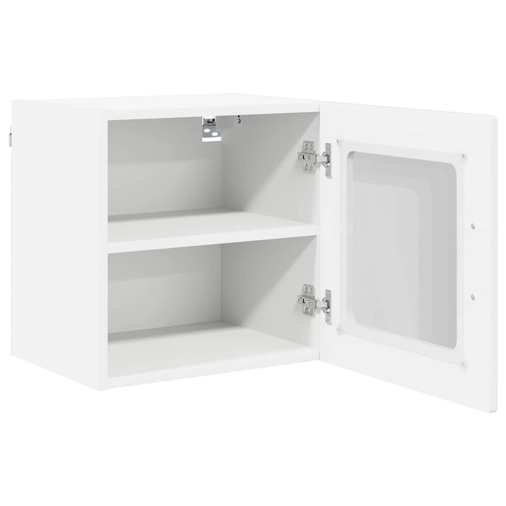 Zidni stakleni ormarić 2 pcs Visoki sjaj bijela 40 x 31 x 40 cm