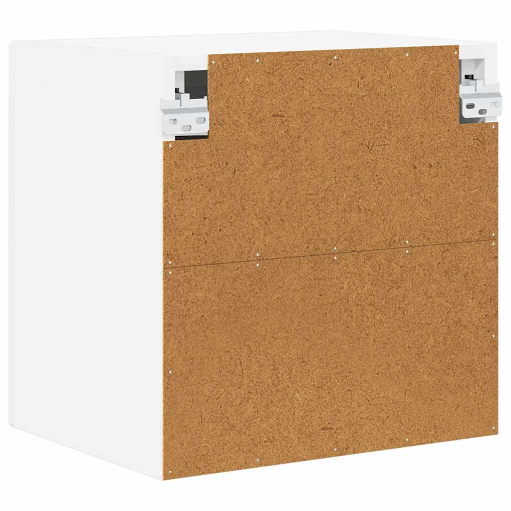 Zidni stakleni ormarić 2 pcs Visoki sjaj bijela 40 x 31 x 40 cm