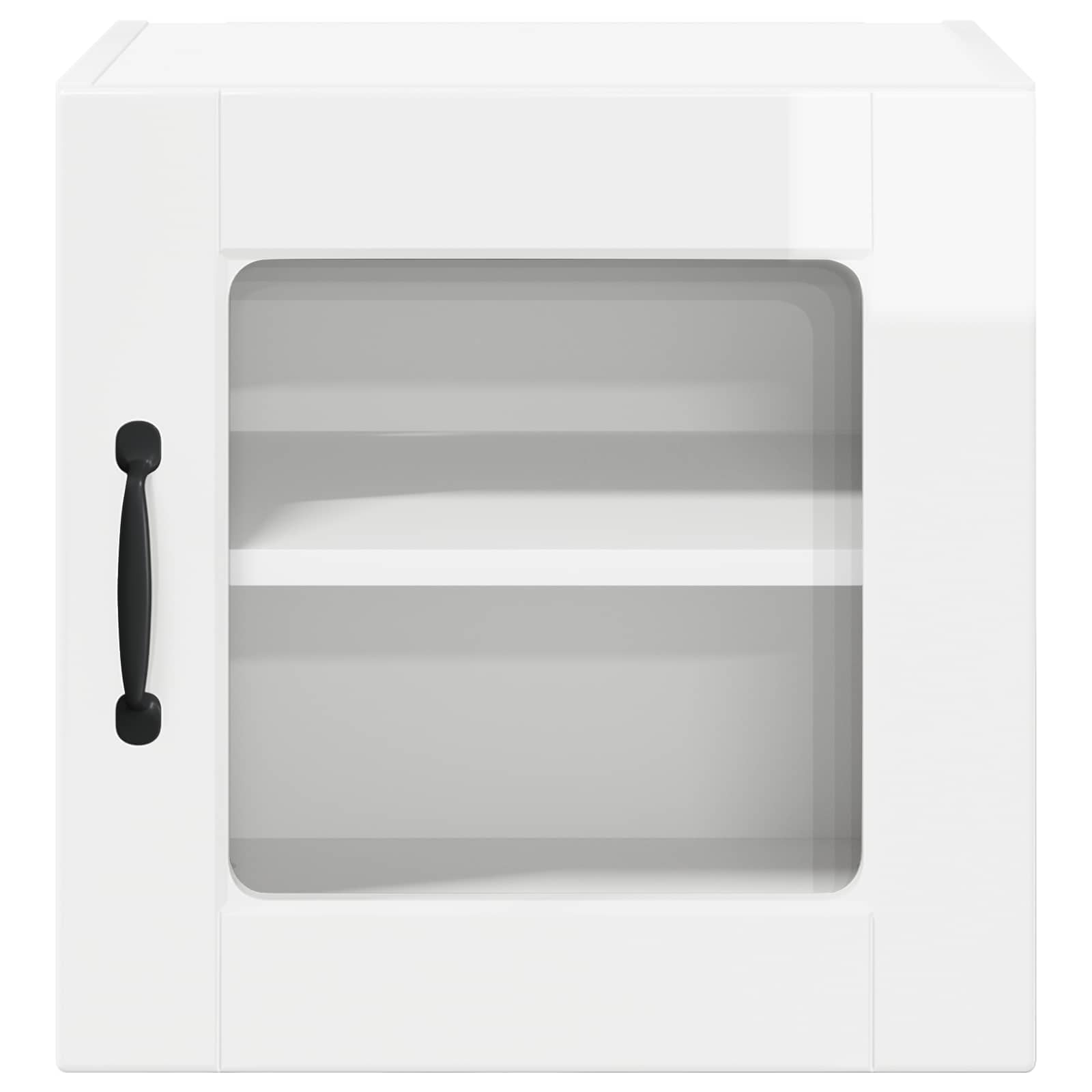 Zidni stakleni ormarić 2 pcs Visoki sjaj bijela 40 x 31 x 40 cm