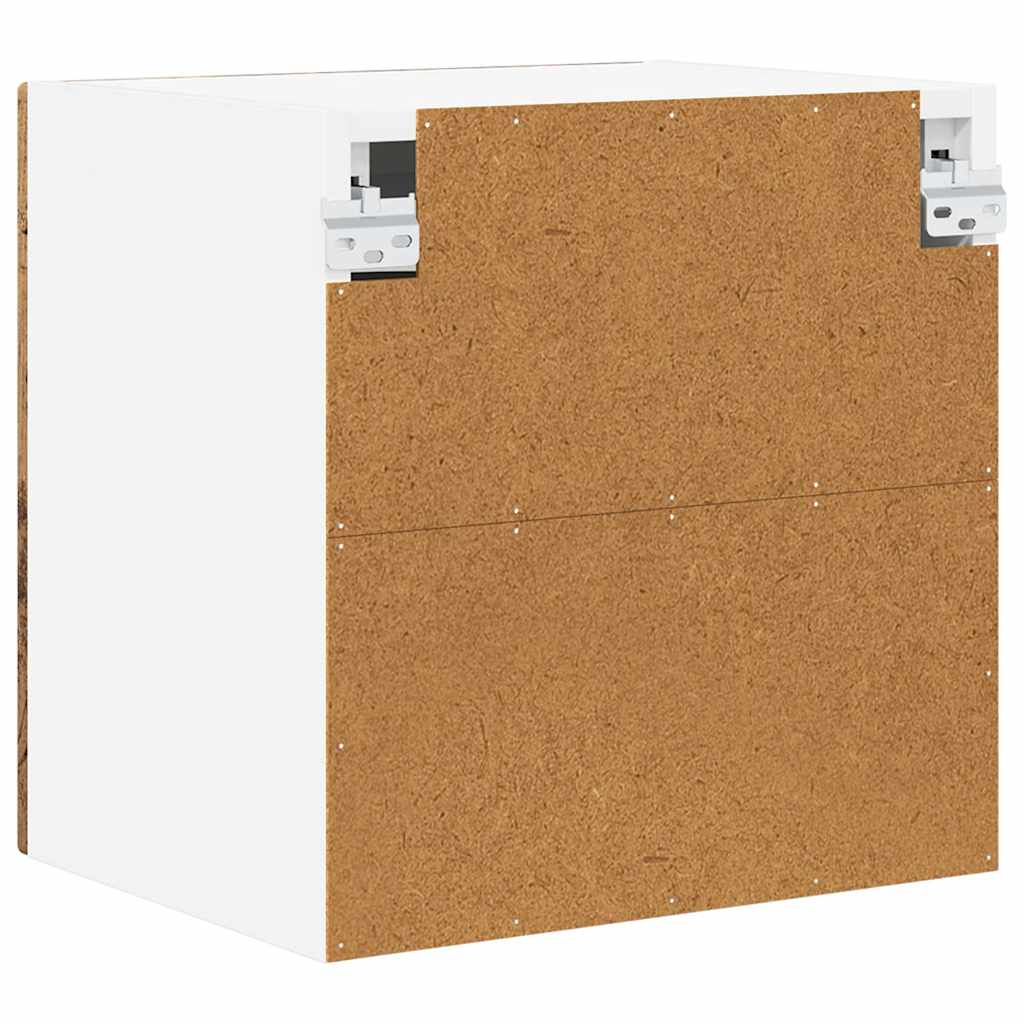 Zidni stakleni ormarić 2 pcs Staro drvo 40 x 31 x 40 cm