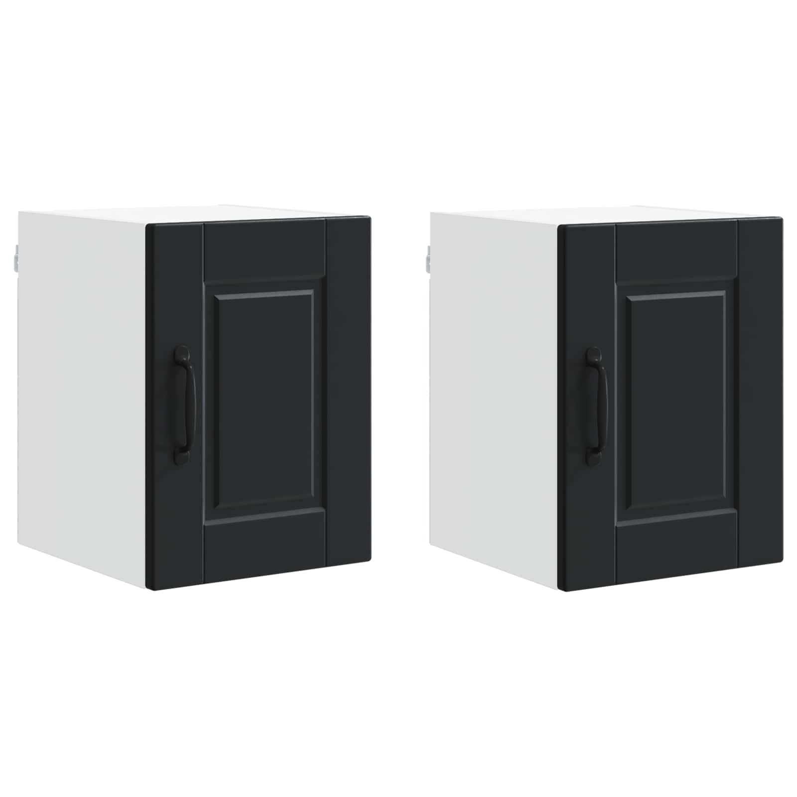 Ormar za Zid 2 pcs Crna 30 x 31 x 40 cm Konstruirano drvo