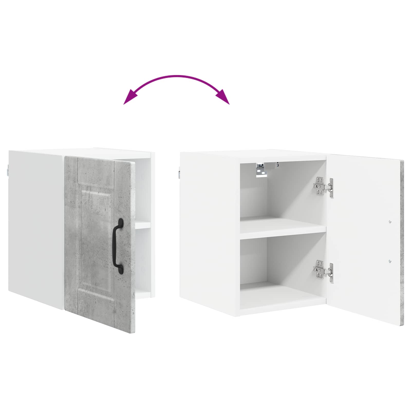 Ormar za Zid 2 pcs Betonski sivi 30 x 31 x 40 cm