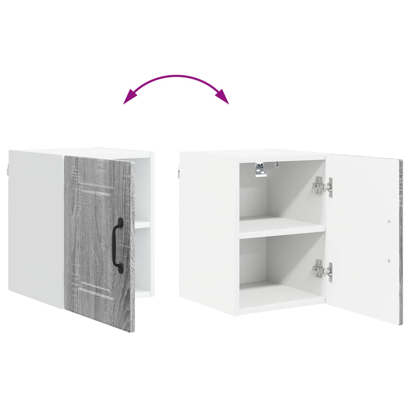 Ormar za Zid 2 pcs Siva Sonoma 30 x 31 x 40 cm