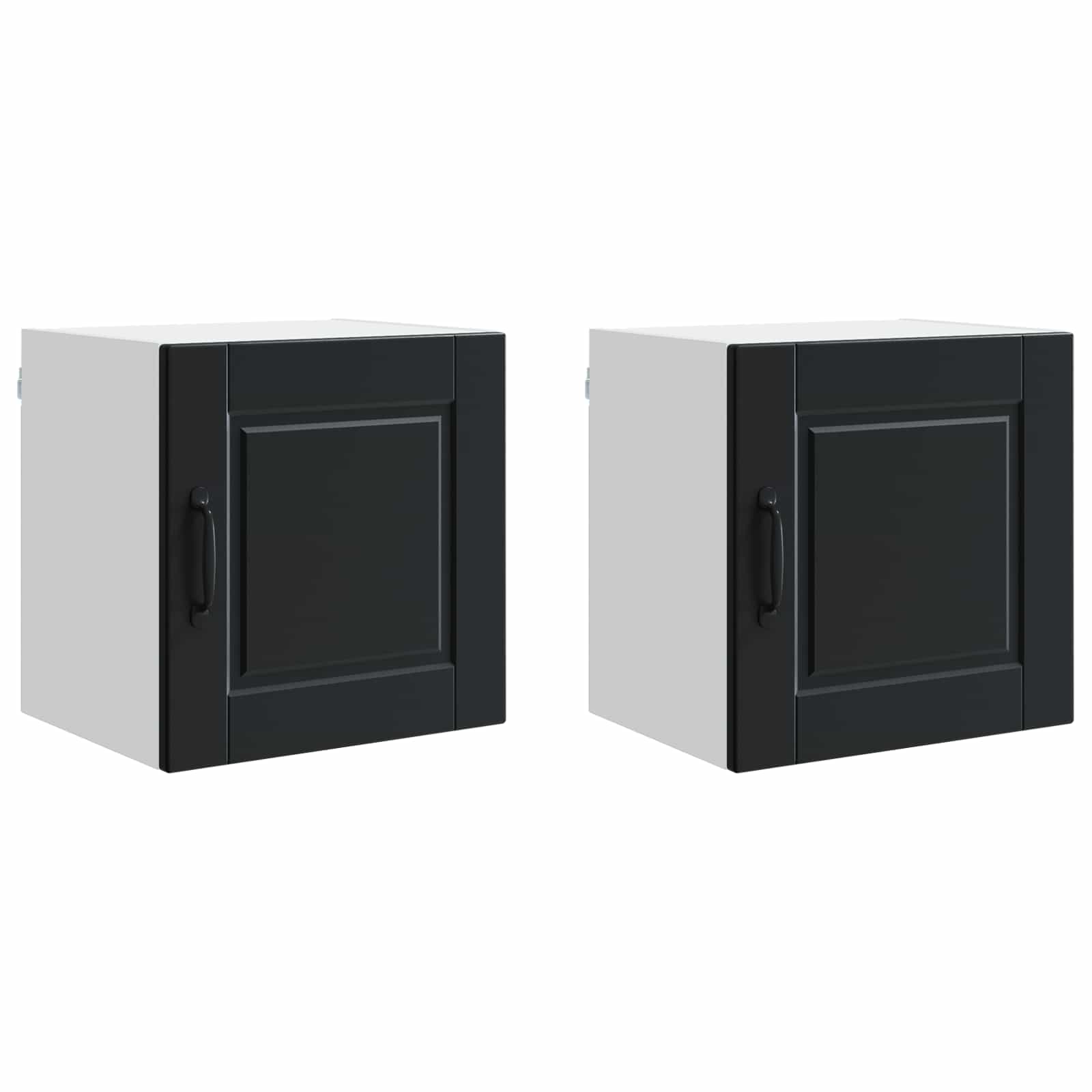 Ormar za Zid 2 pcs Crna 40 x 31 x 40 cm Konstruirano drvo