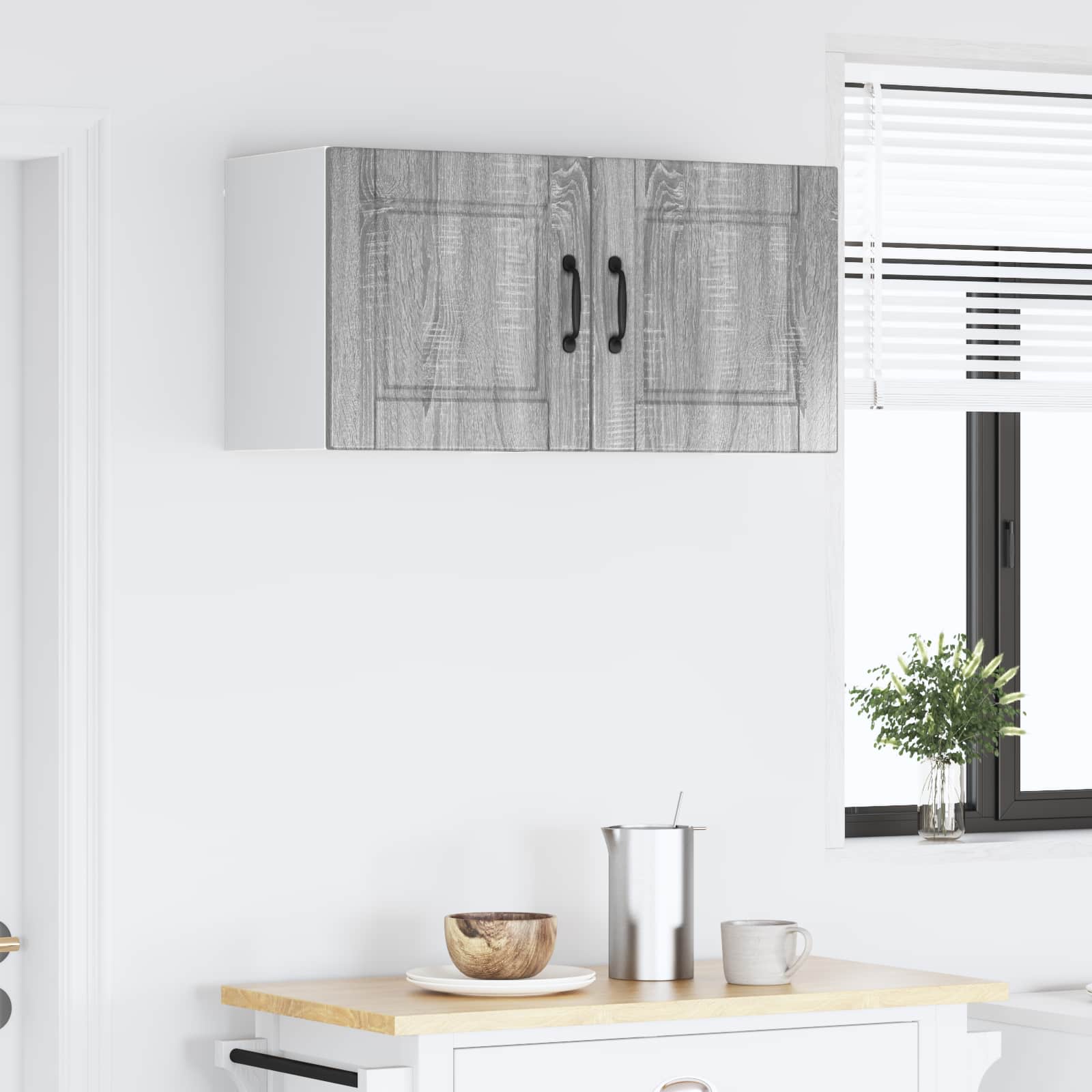 Ormar za Zid 2 pcs Siva Sonoma 40 x 31 x 40 cm