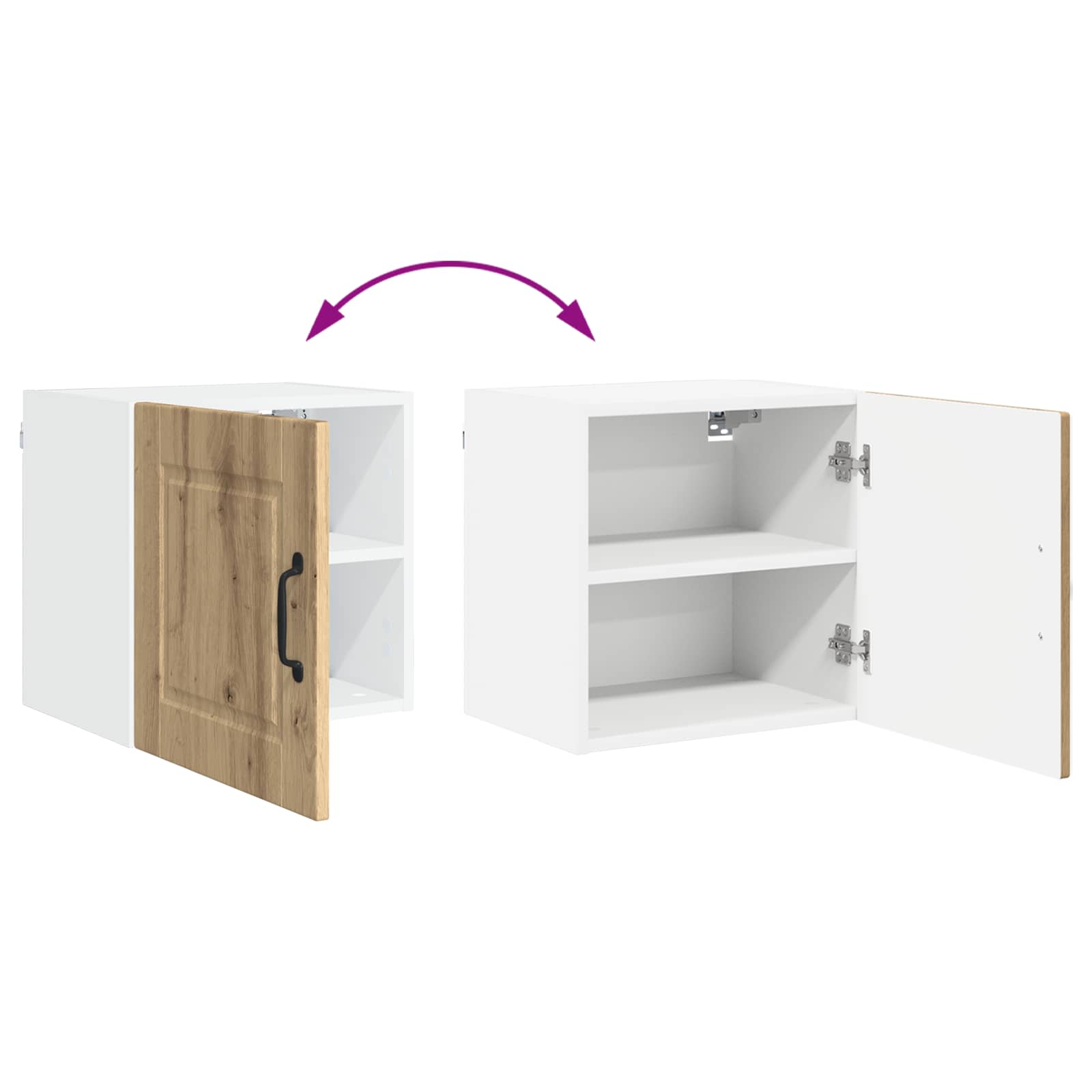 Ormar za Zid 2 pcs Umjetnički hrast 40 x 31 x 40 cm