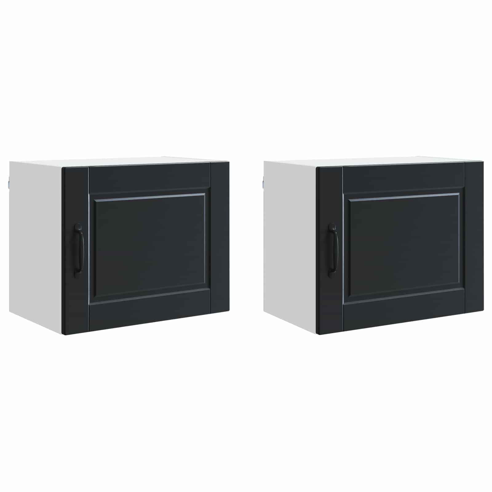 Ormar za Zid 2 pcs Crna 50 x 31 x 40 cm Konstruirano drvo
