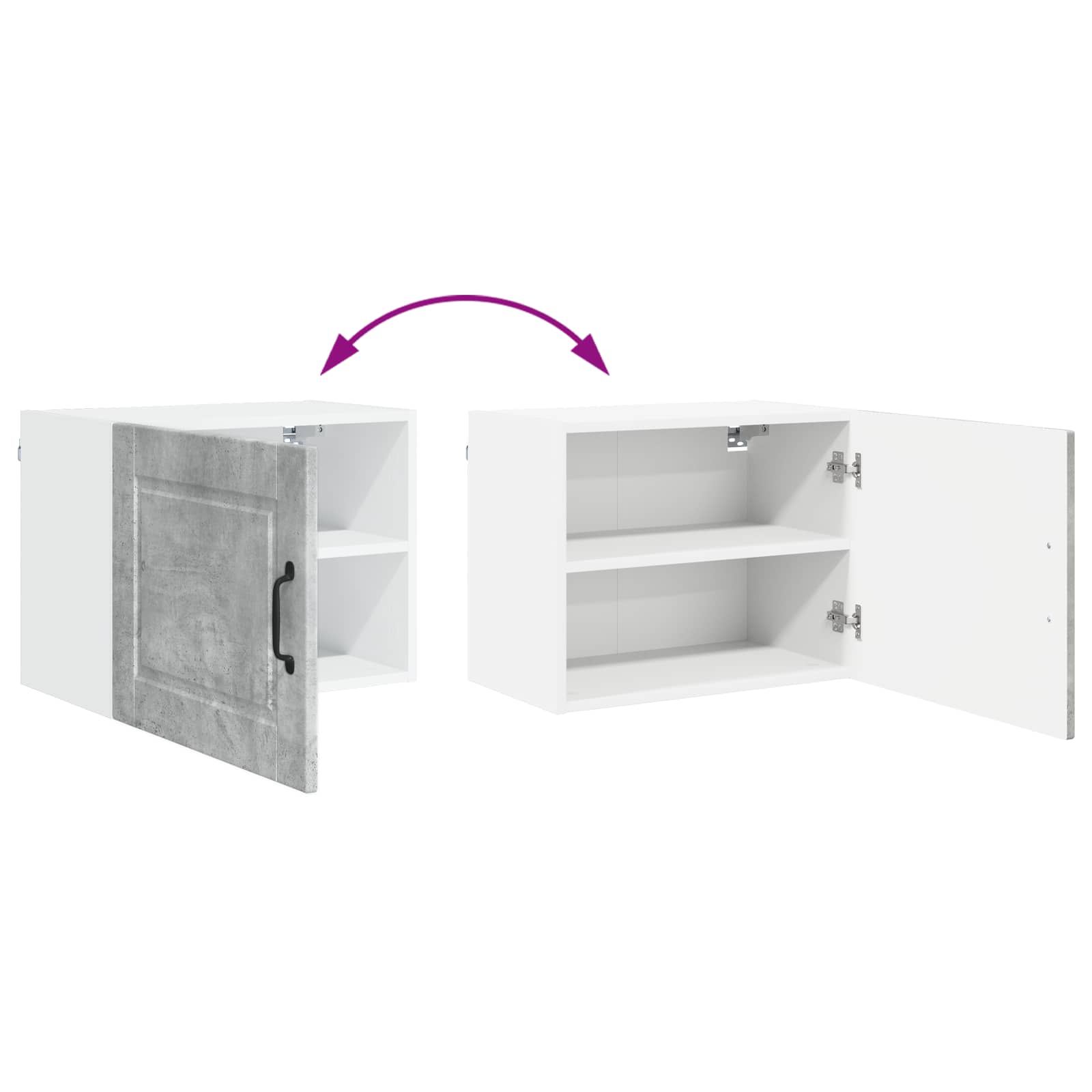Ormar za Zid Betonski sivi 50 x 31 x 40 cm Konstruirano drvo