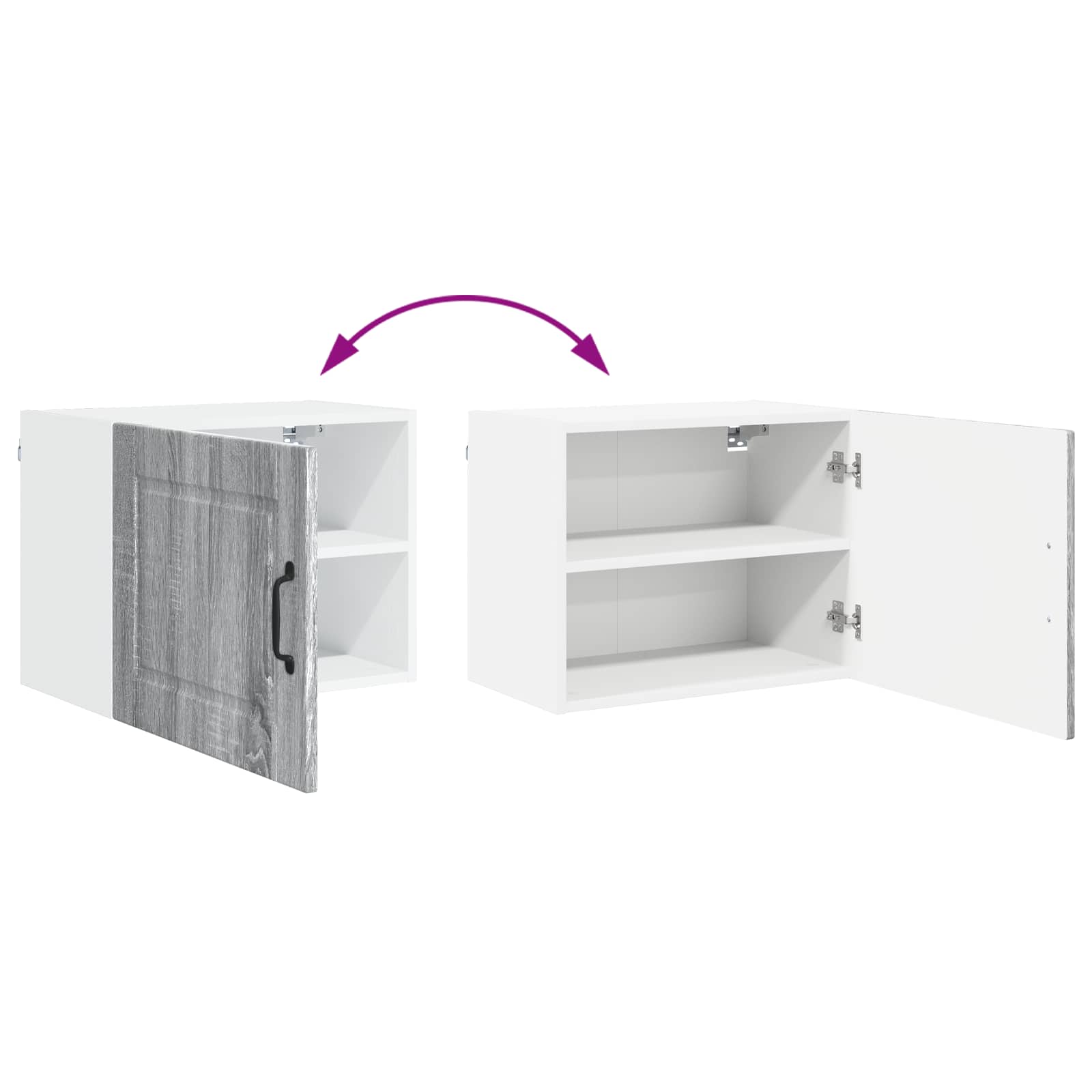 Ormar za Zid 2 pcs Siva Sonoma 50 x 31 x 40 cm