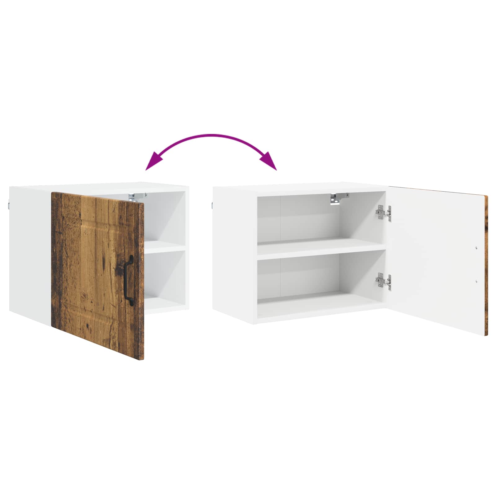Ormar za Zid 2 pcs Staro drvo 50 x 31 x 40 cm Konstruirano drvo