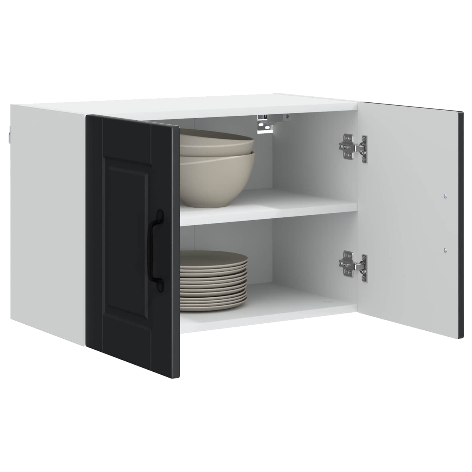 Ormar za Zid 2 pcs Crna 60 x 31 x 40 cm Konstruirano drvo