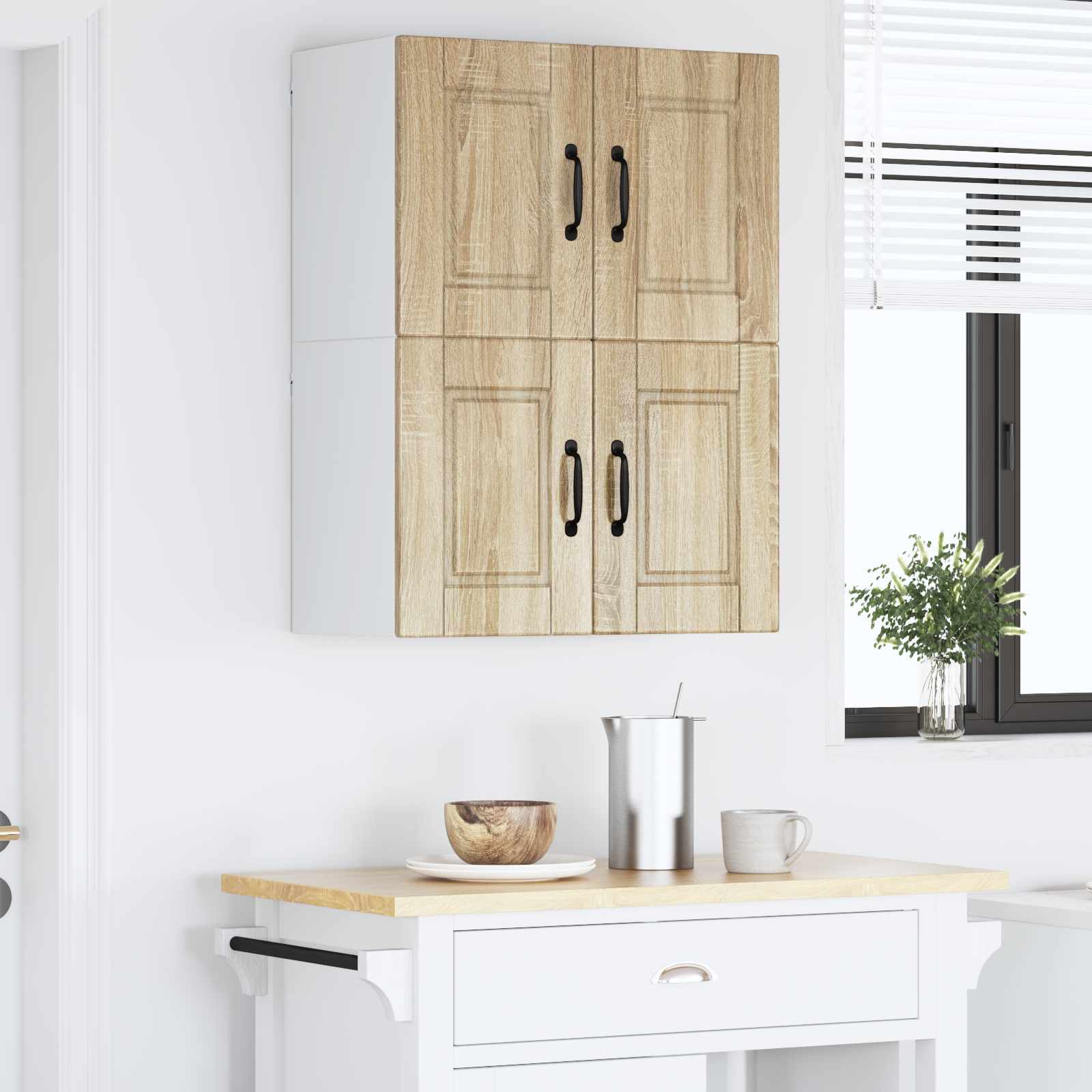 Ormar za Zid 2 pcs Sonoma hrast 60 x 31 x 40 cm