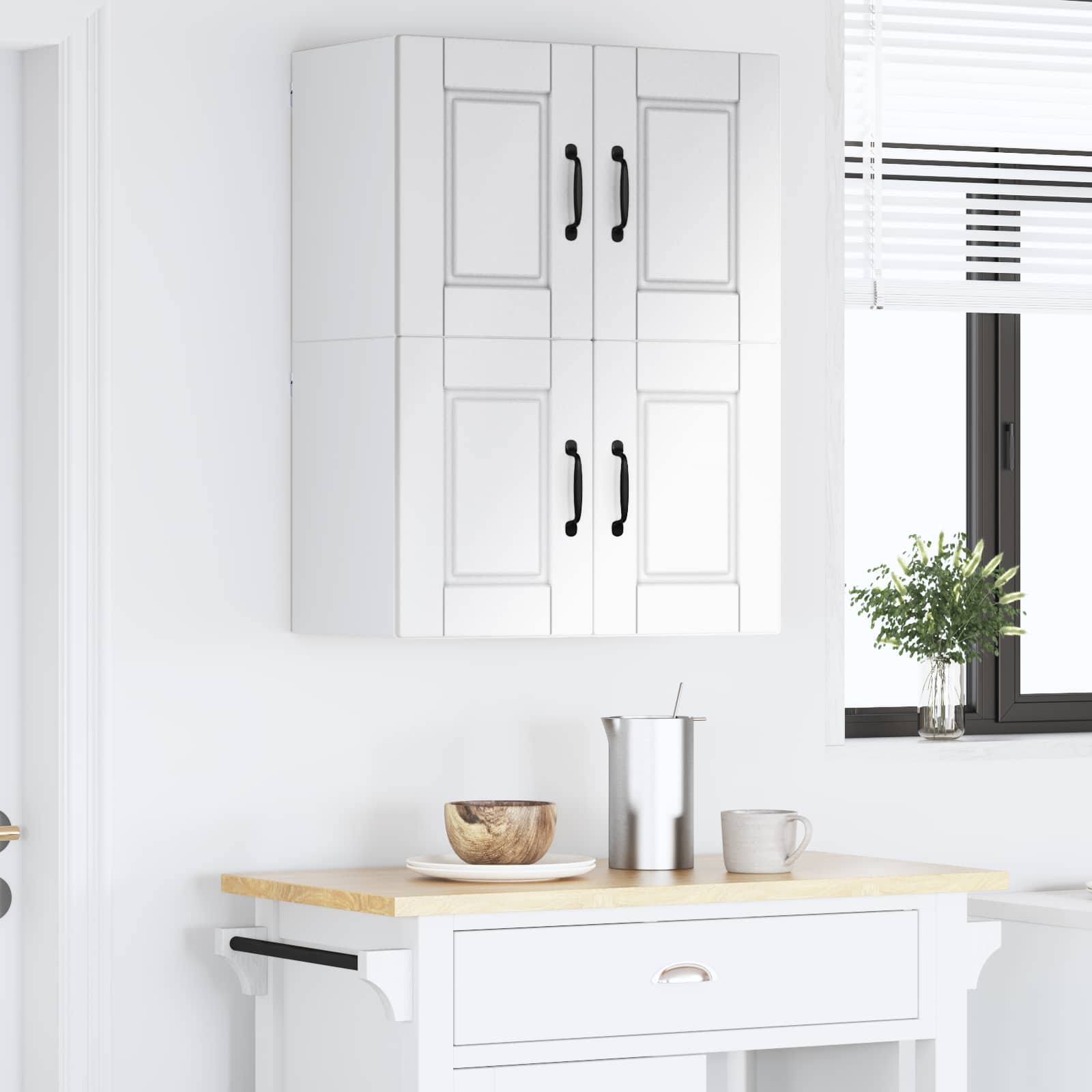 Ormar za Zid 2 pcs Visoki sjaj bijela 60 x 31 x 40 cm
