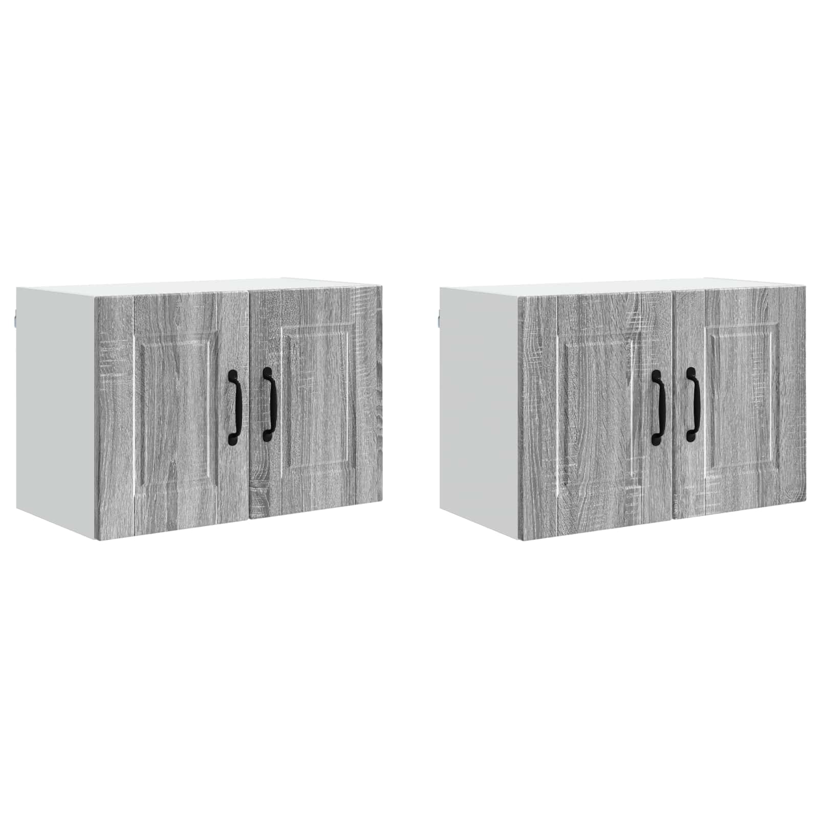 Ormar za Zid 2 pcs Siva Sonoma 60 x 31 x 40 cm
