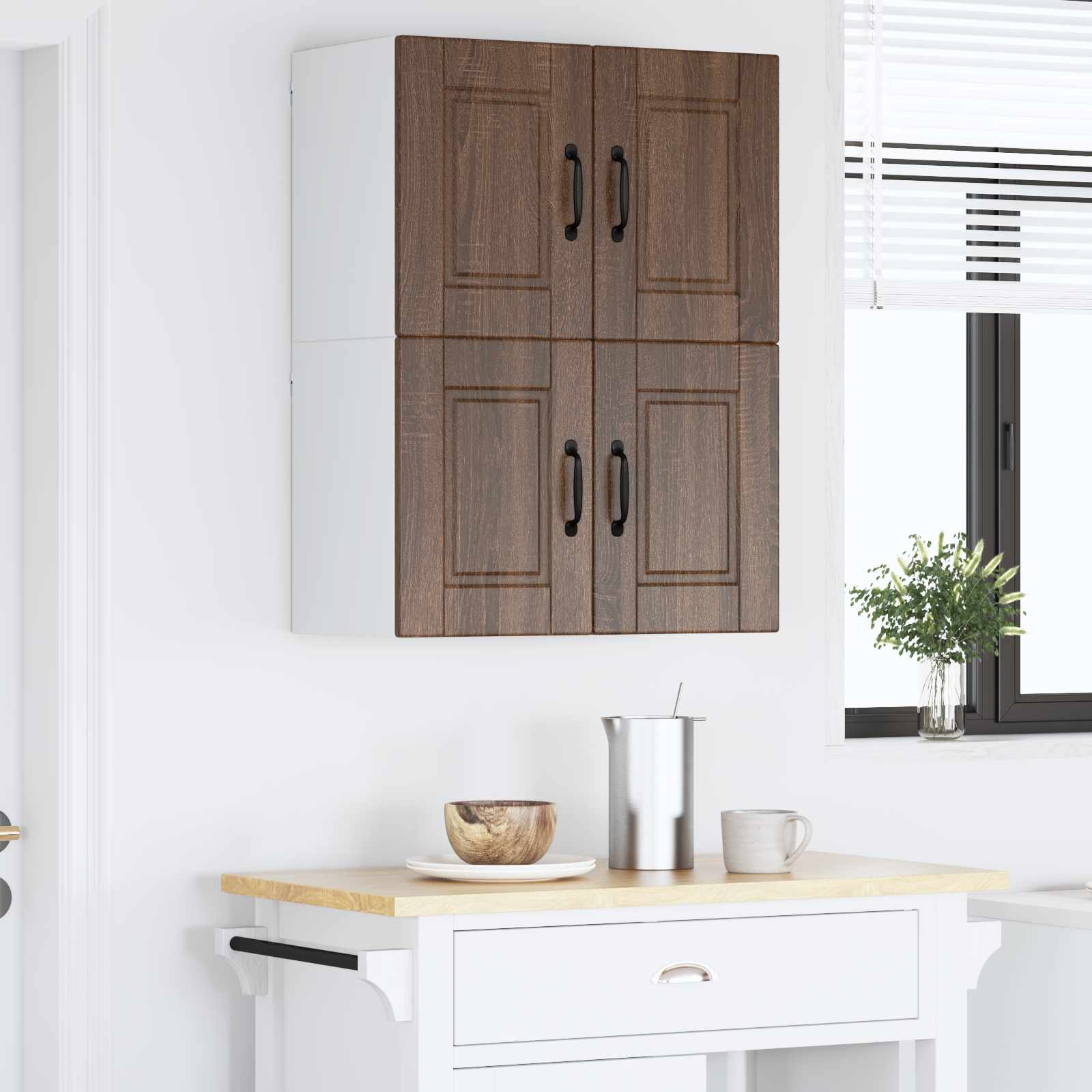 Ormar za Zid 2 pcs Smeđi hrast 60 x 31 x 40 cm