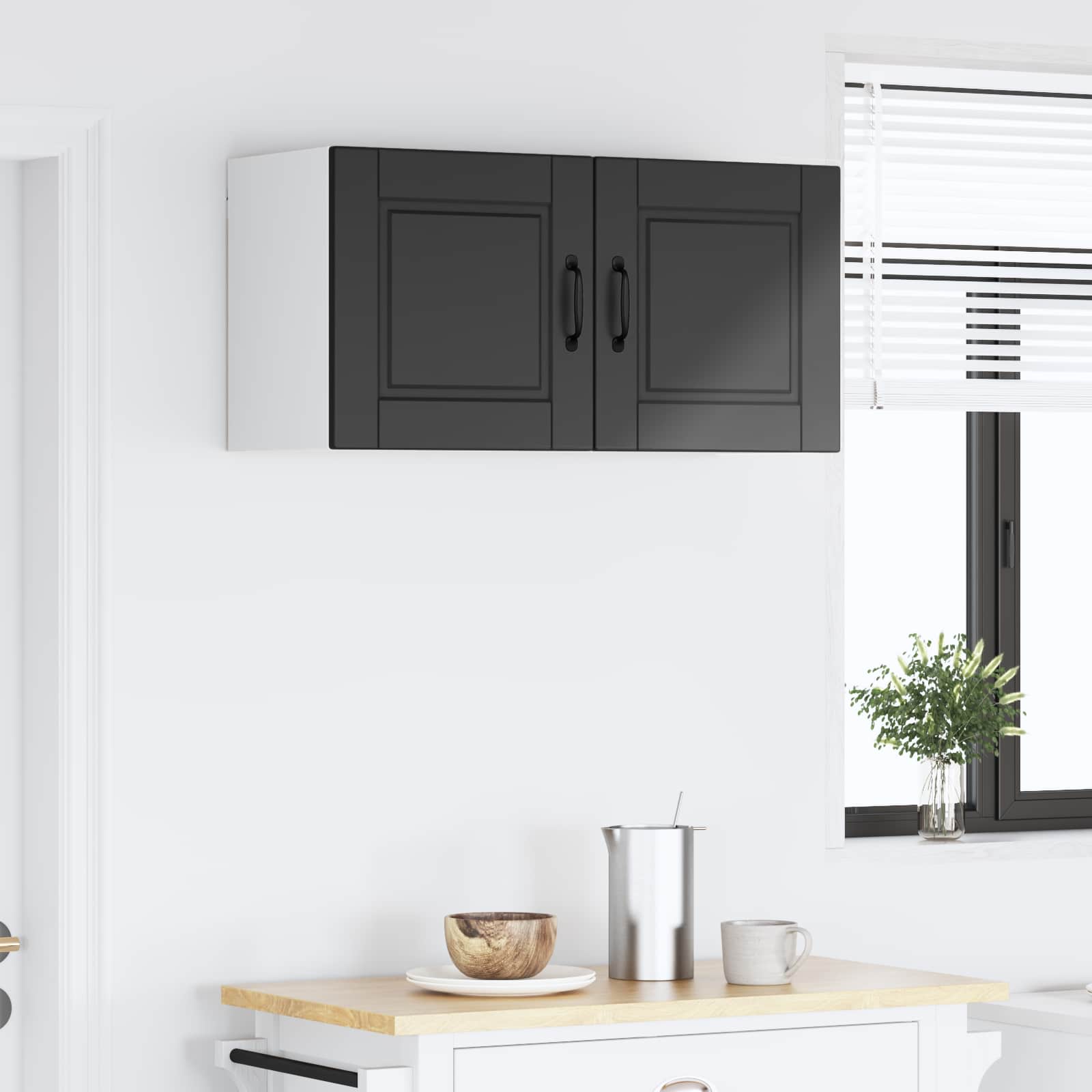 Ormar za Zid Crna 80 x 31 x 40 cm Konstruirano drvo