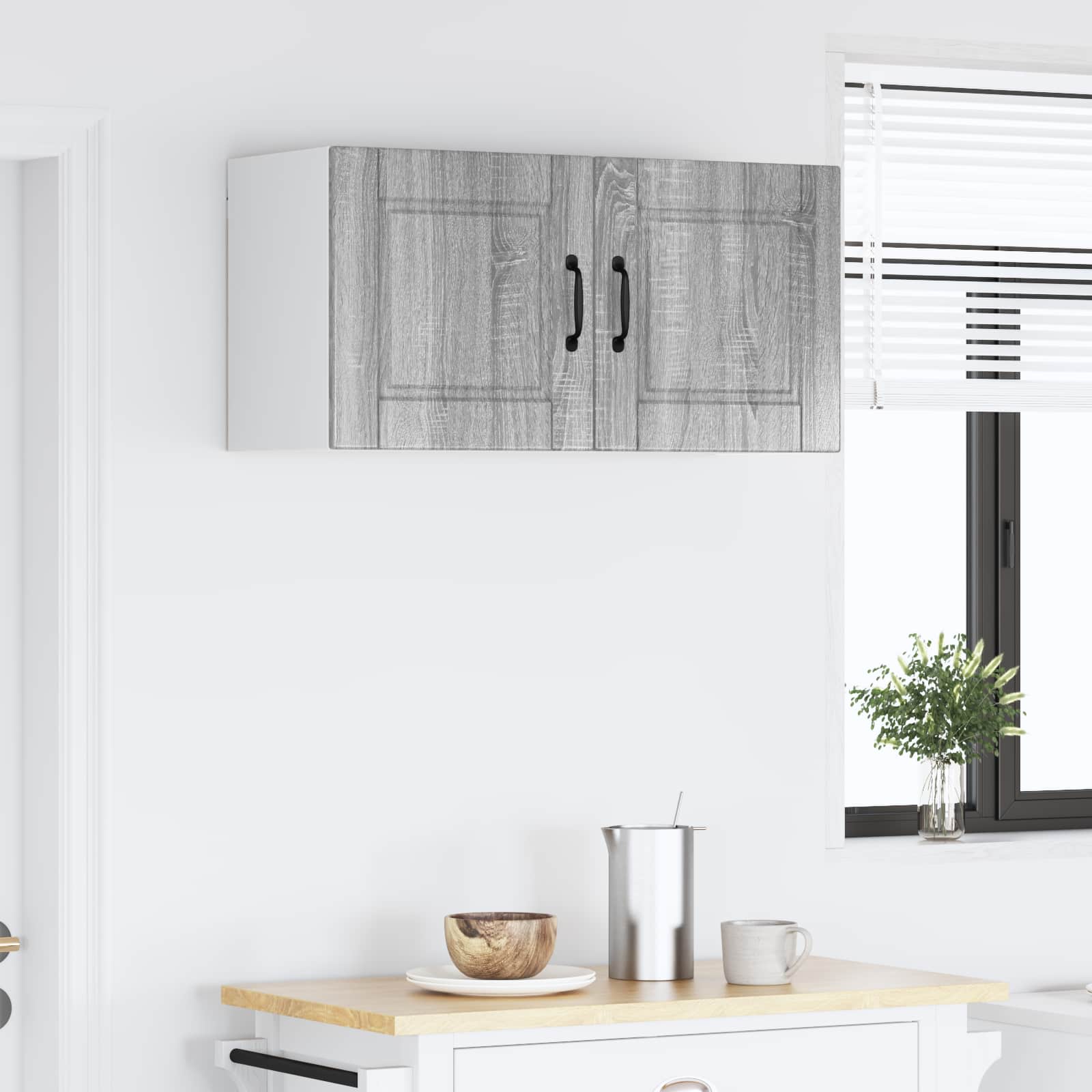 Ormar za Zid Siva Sonoma 80 x 31 x 40 cm Konstruirano drvo