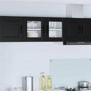 Zidni stakleni ormar Crna 80 x 31 x 40 cm Konstruirano drvo