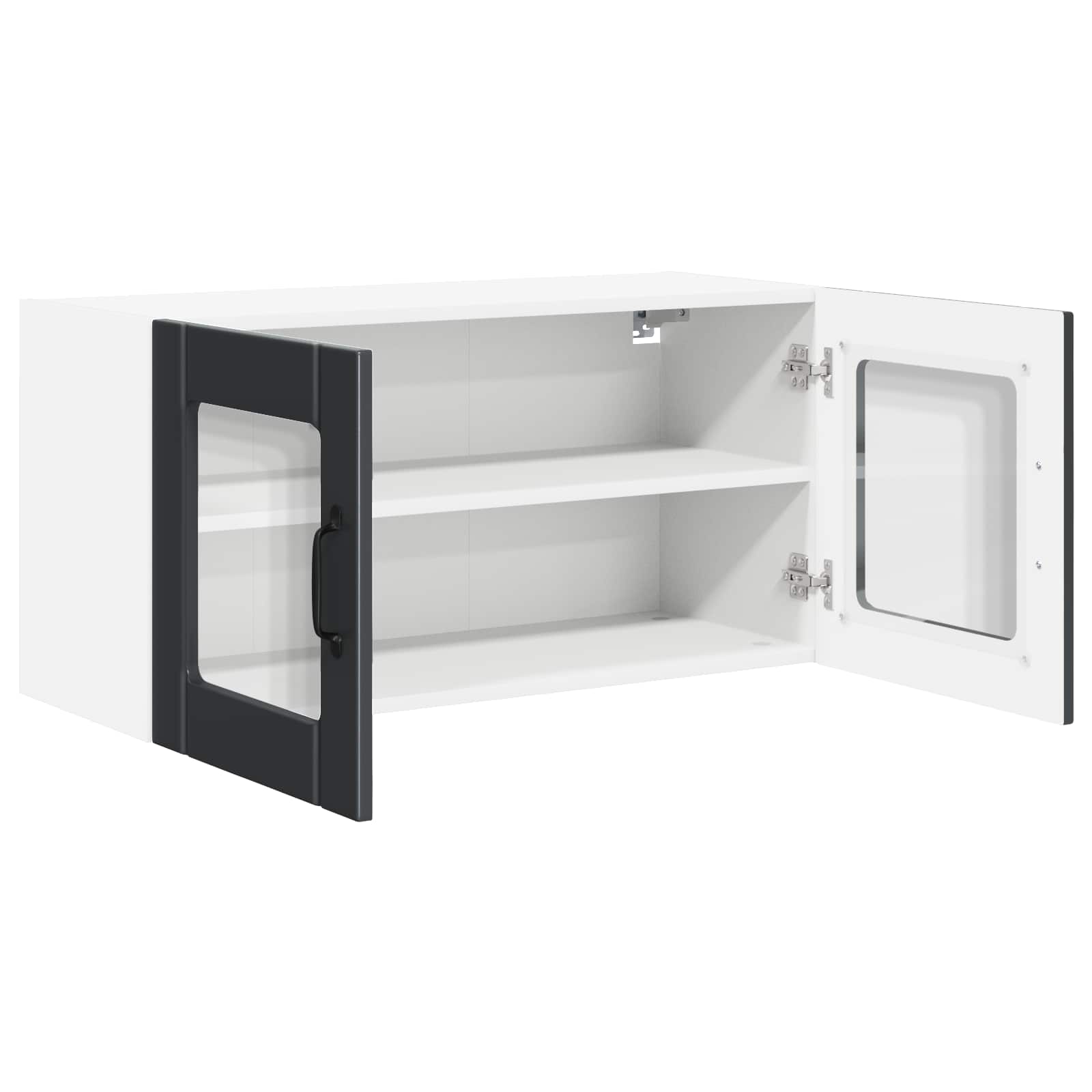 Zidni stakleni ormar Crna 80 x 31 x 40 cm Konstruirano drvo