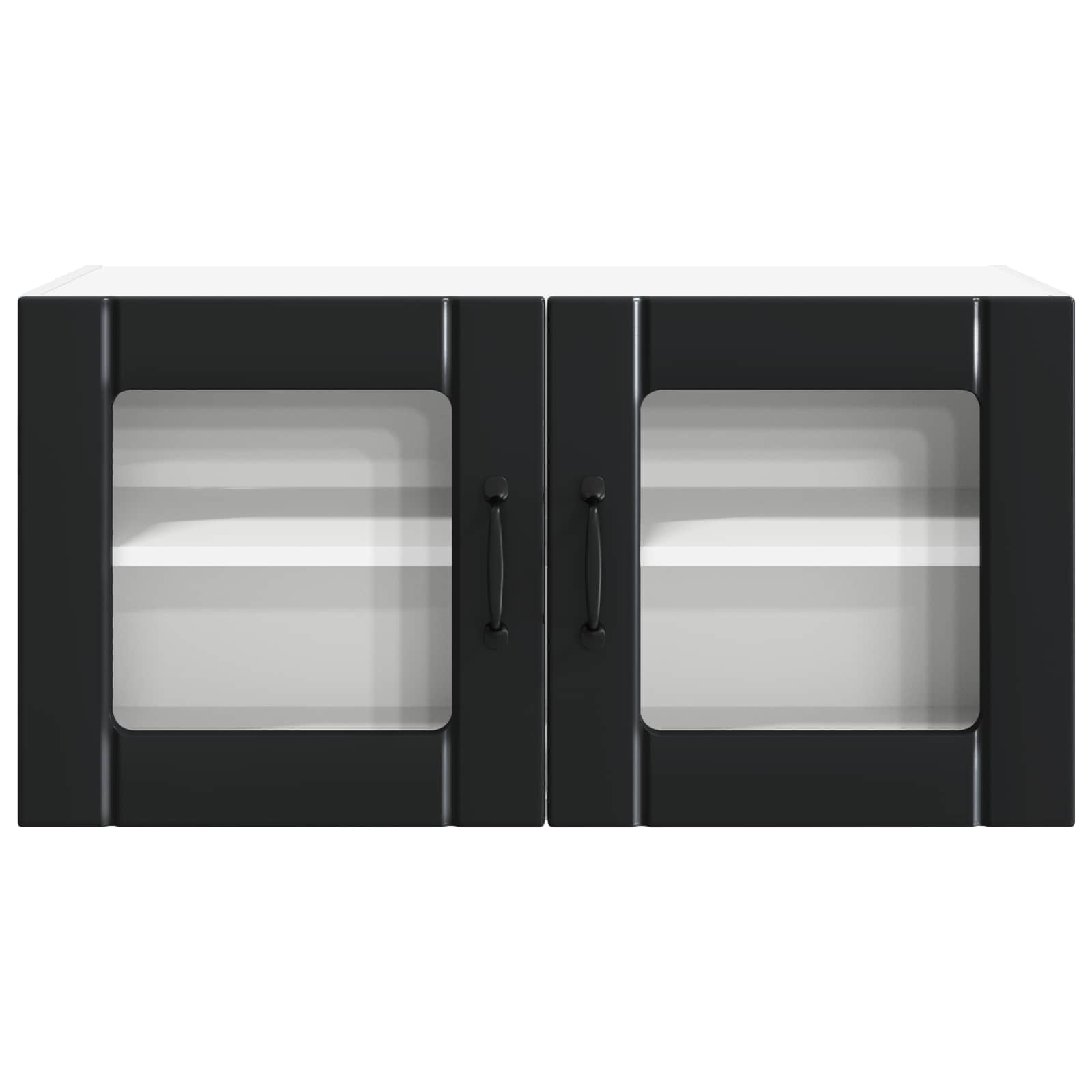 Zidni stakleni ormar Crna 80 x 31 x 40 cm Konstruirano drvo
