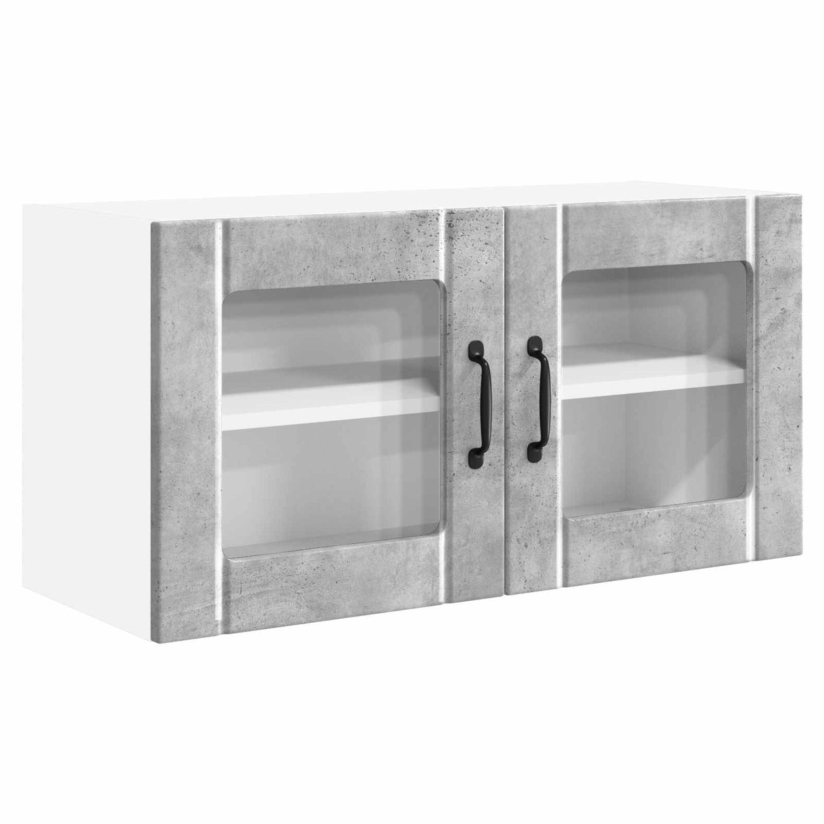 Zidni stakleni ormarić Betonski sivi 80 x 31 x 40 cm