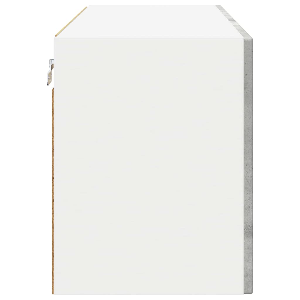 Zidni stakleni ormarić Betonski sivi 80 x 31 x 40 cm