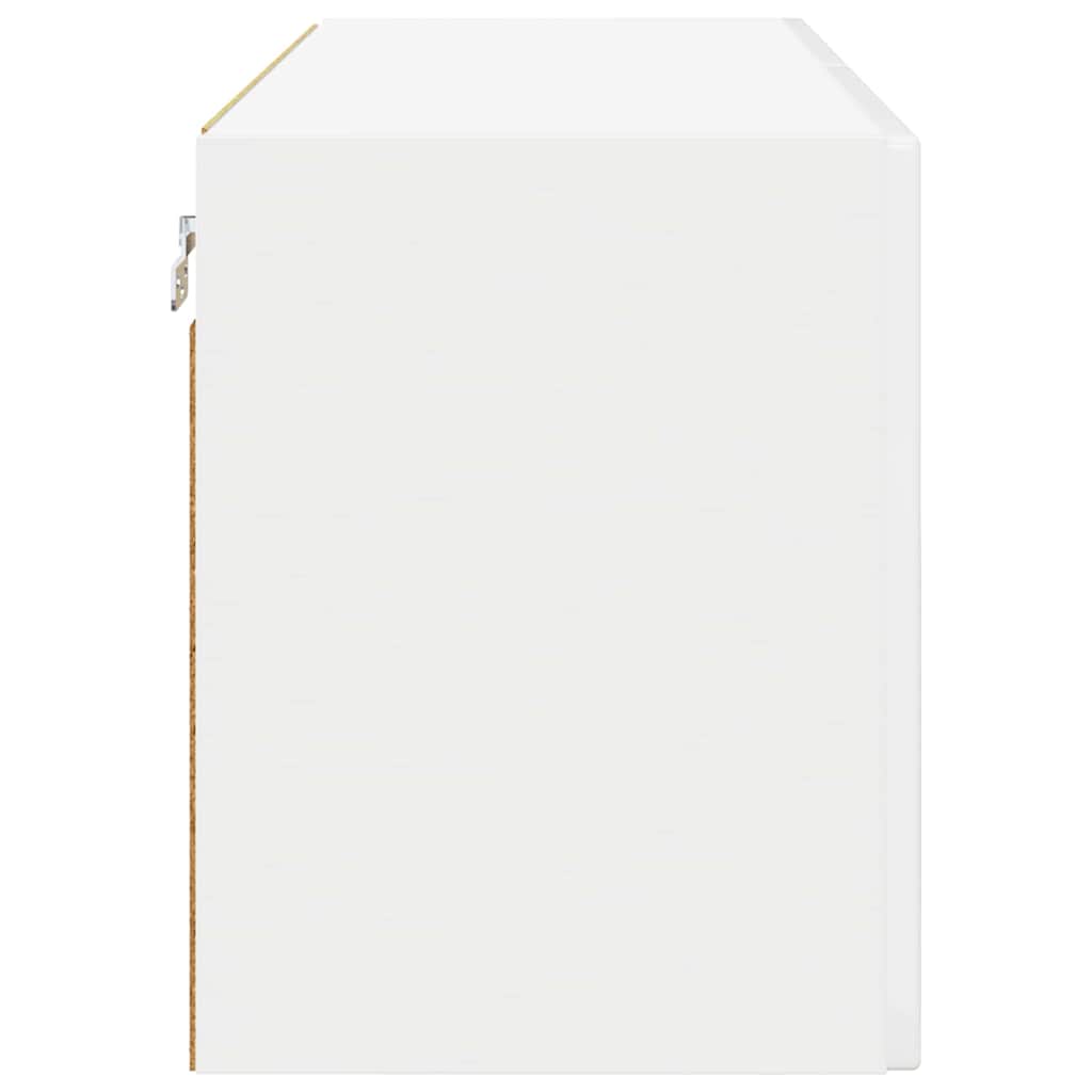 Zidni stakleni ormarić Visoki sjaj bijela 80 x 31 x 40 cm